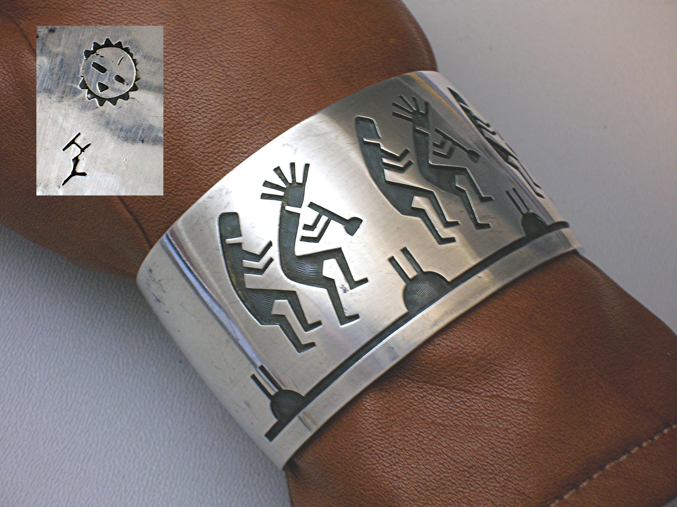 Navajo Sterling Silver Cuff HUBERT YOWYTEWA