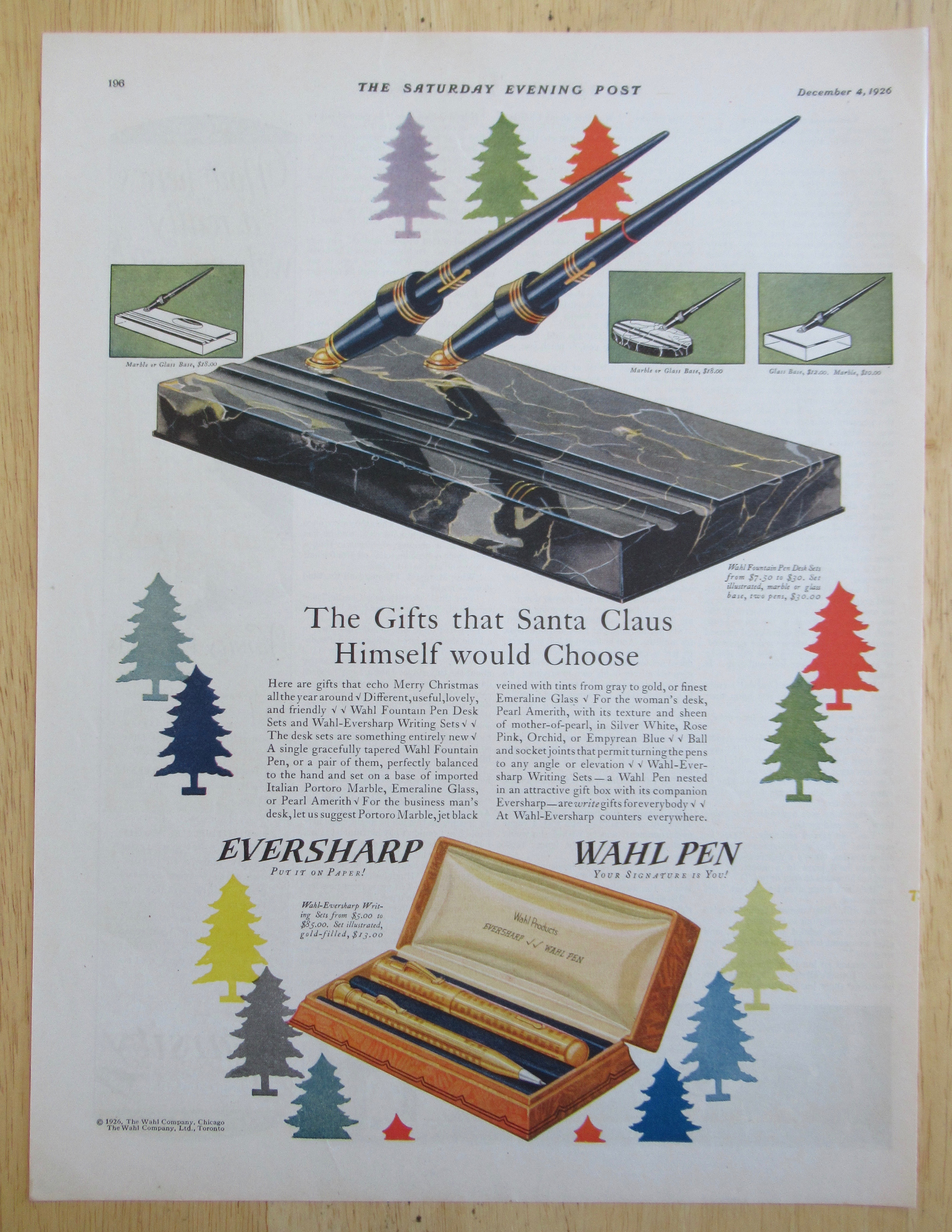 1926 Wahl Company with Eversharp & Wahl Pen