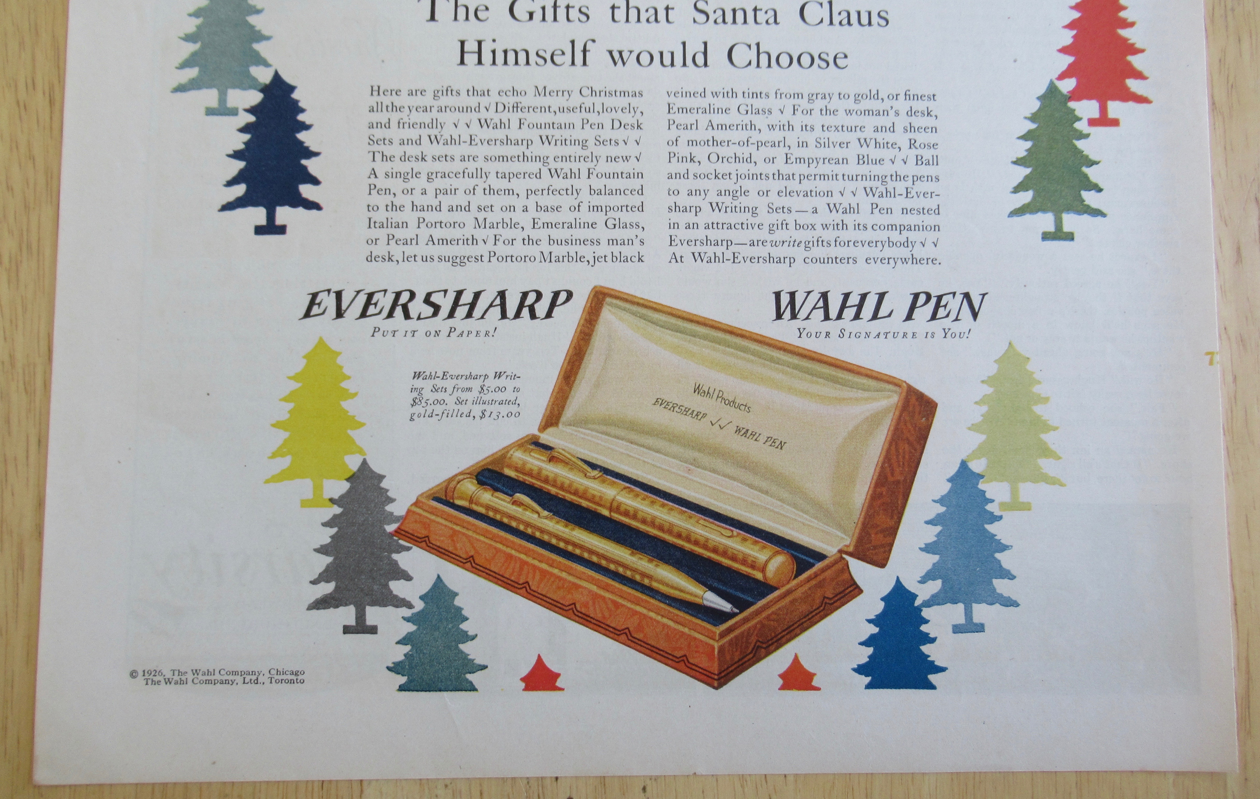 1926 Wahl Company with Eversharp & Wahl Pen