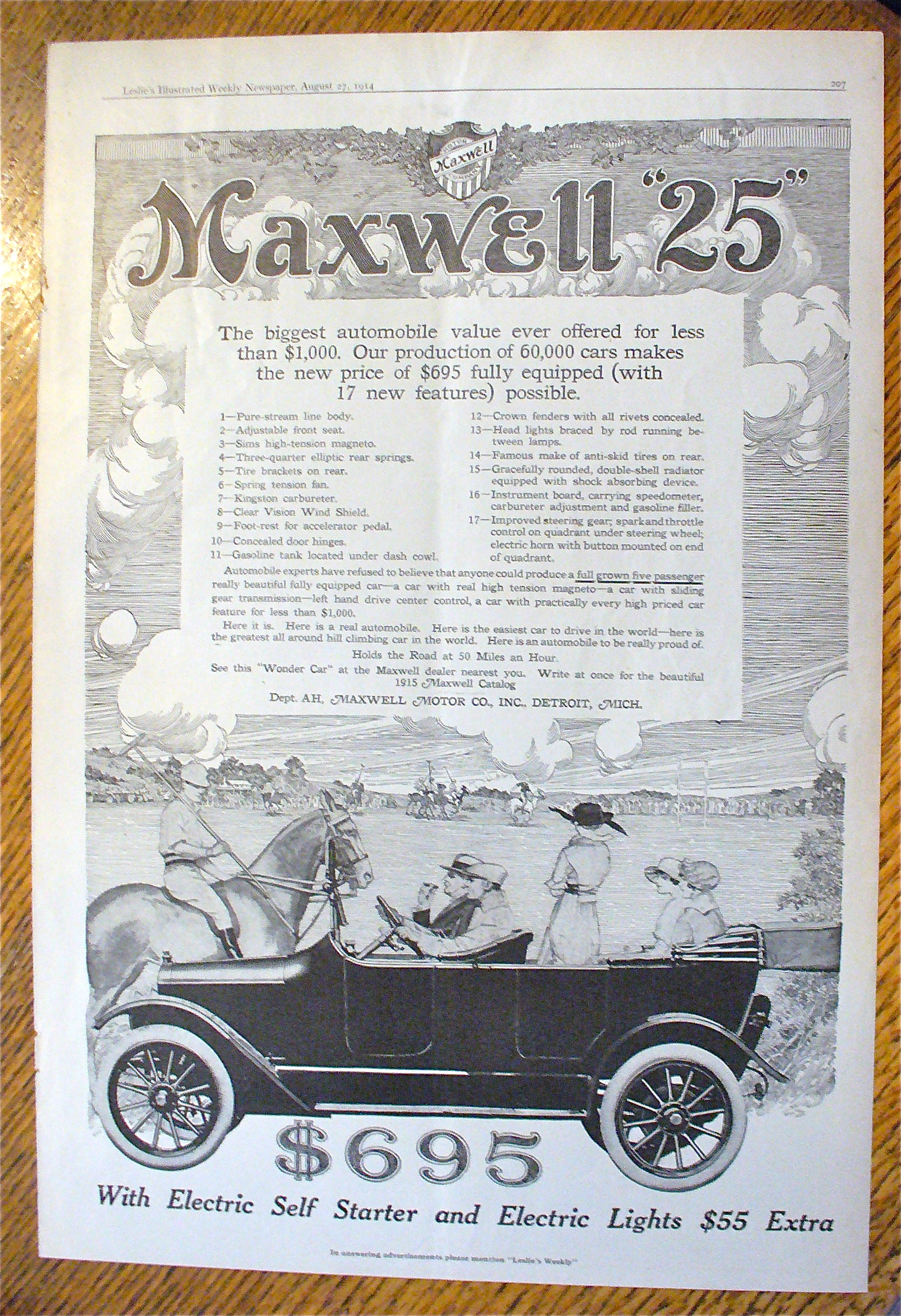 1914 Maxwell 25 with the Biggest Automobile Value Ever
