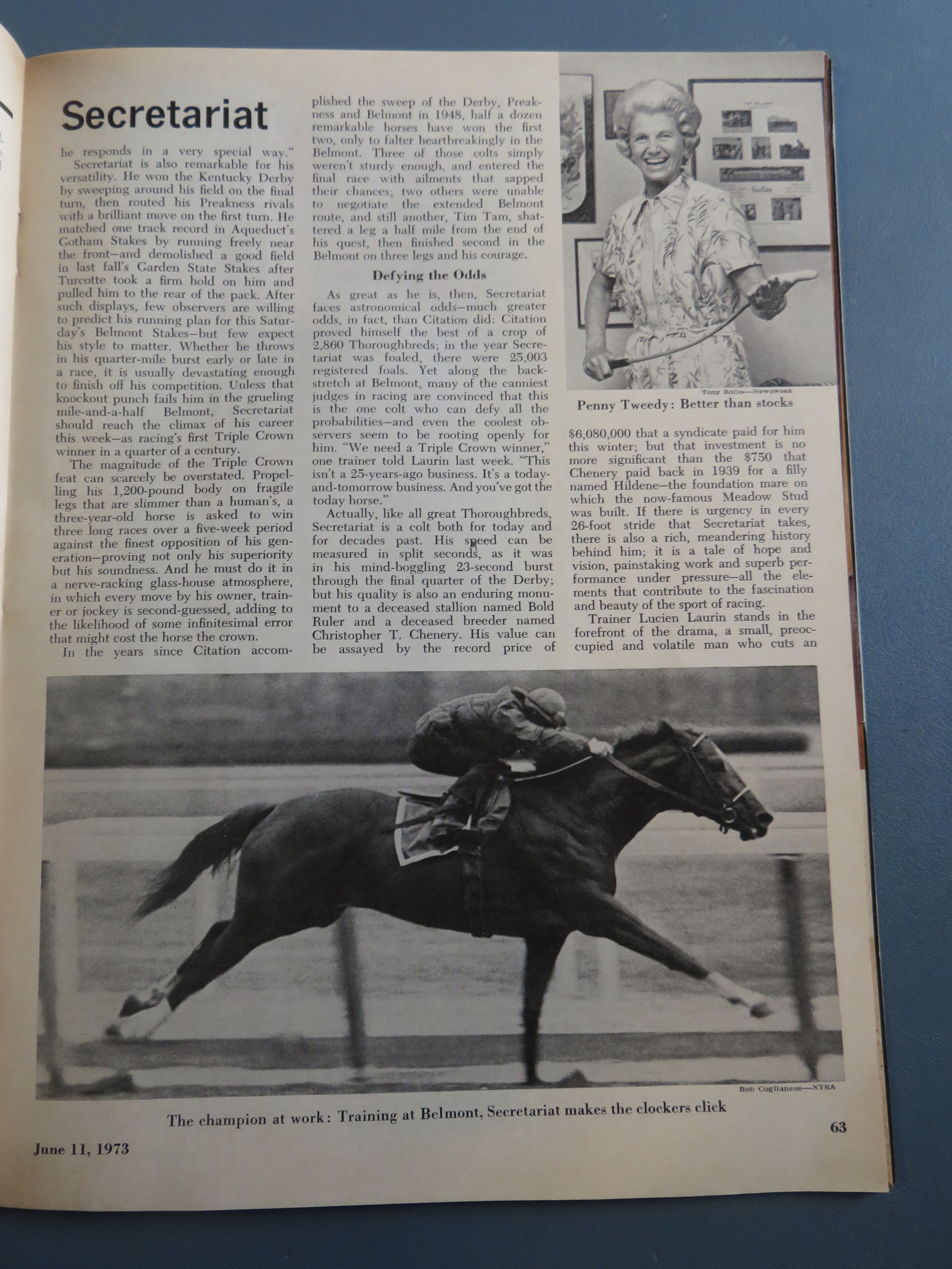 Newsweek Magazine-June 11, 1973-Superhorse: Secretariat