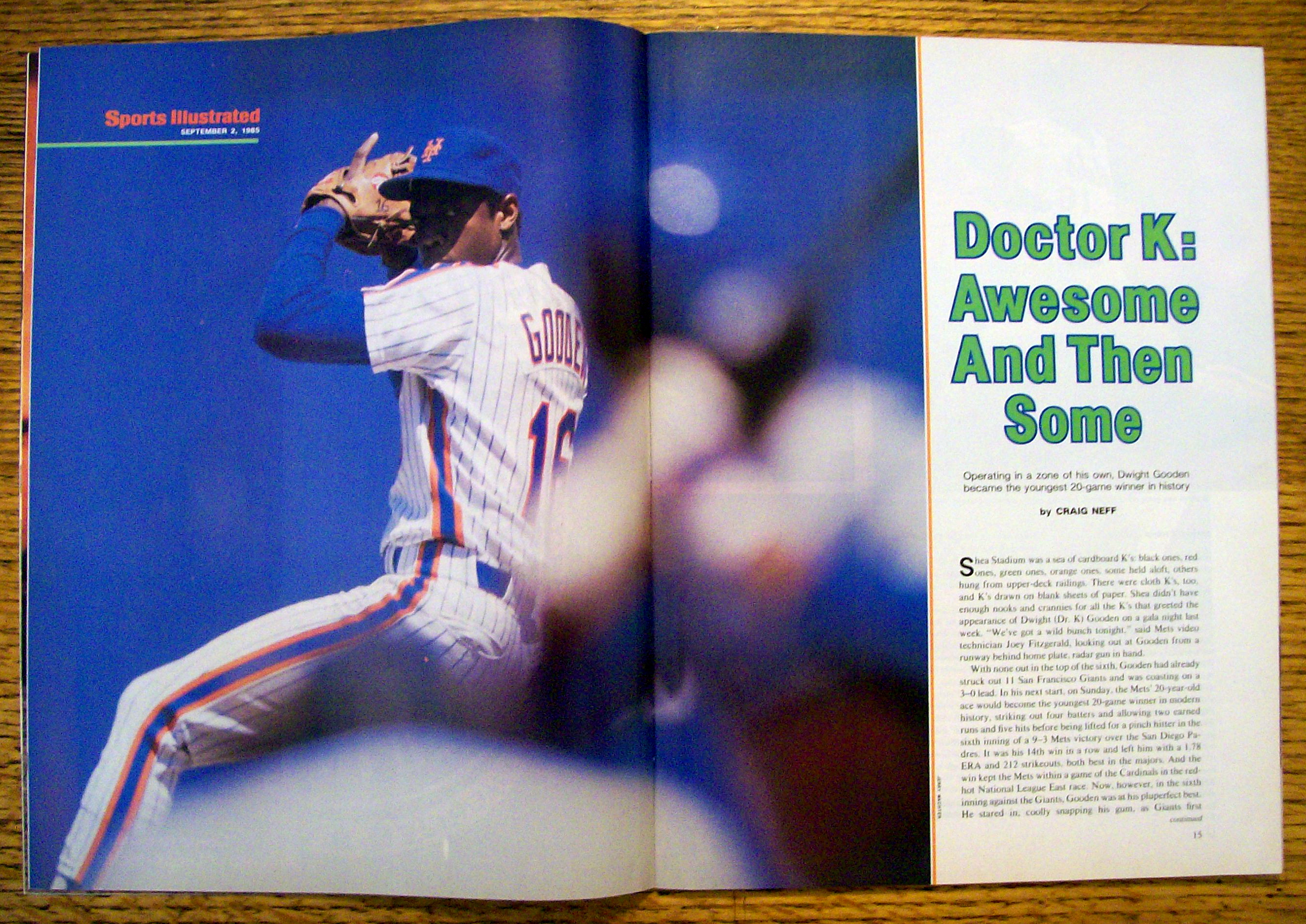 Sports Illustrated Magazine-September 2, 1985-D. Gooden