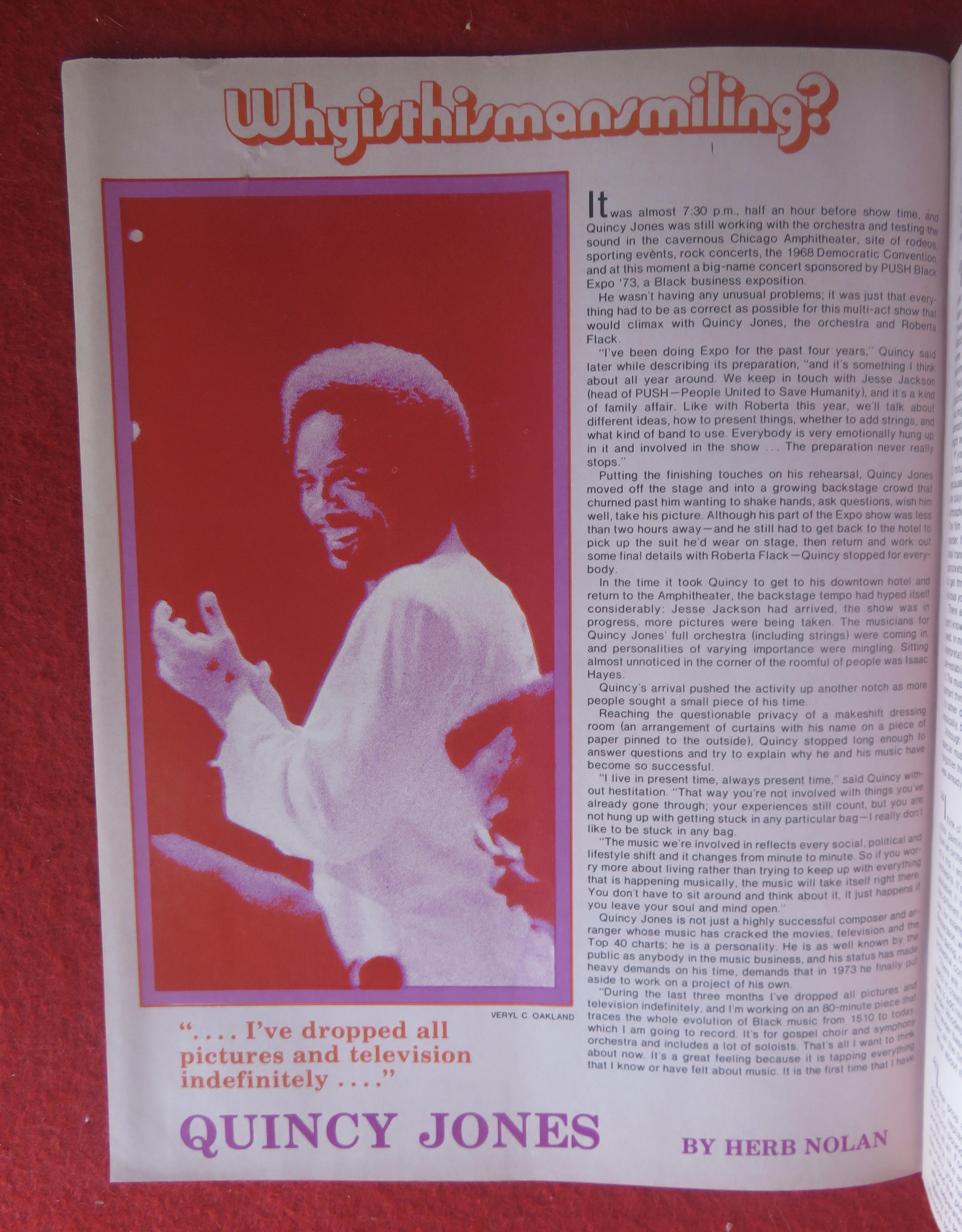 Down Beat Magazine November 22, 1973 Quincy Jones