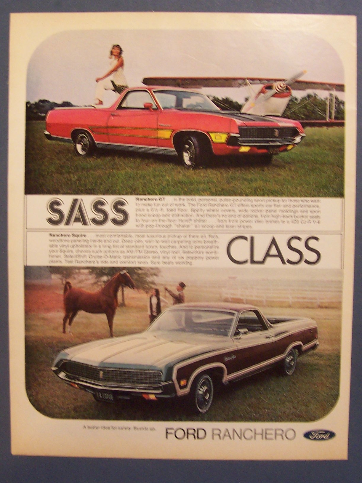 1971 Ford Ranchero GT & Squire Ad