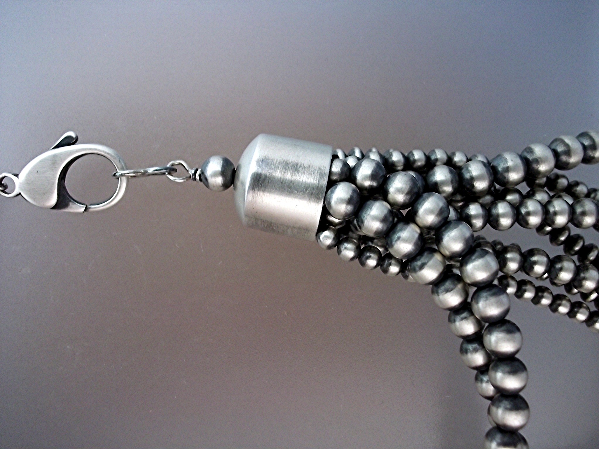 Navajo Sterling Silver Beads 10 Strand 146 Grams