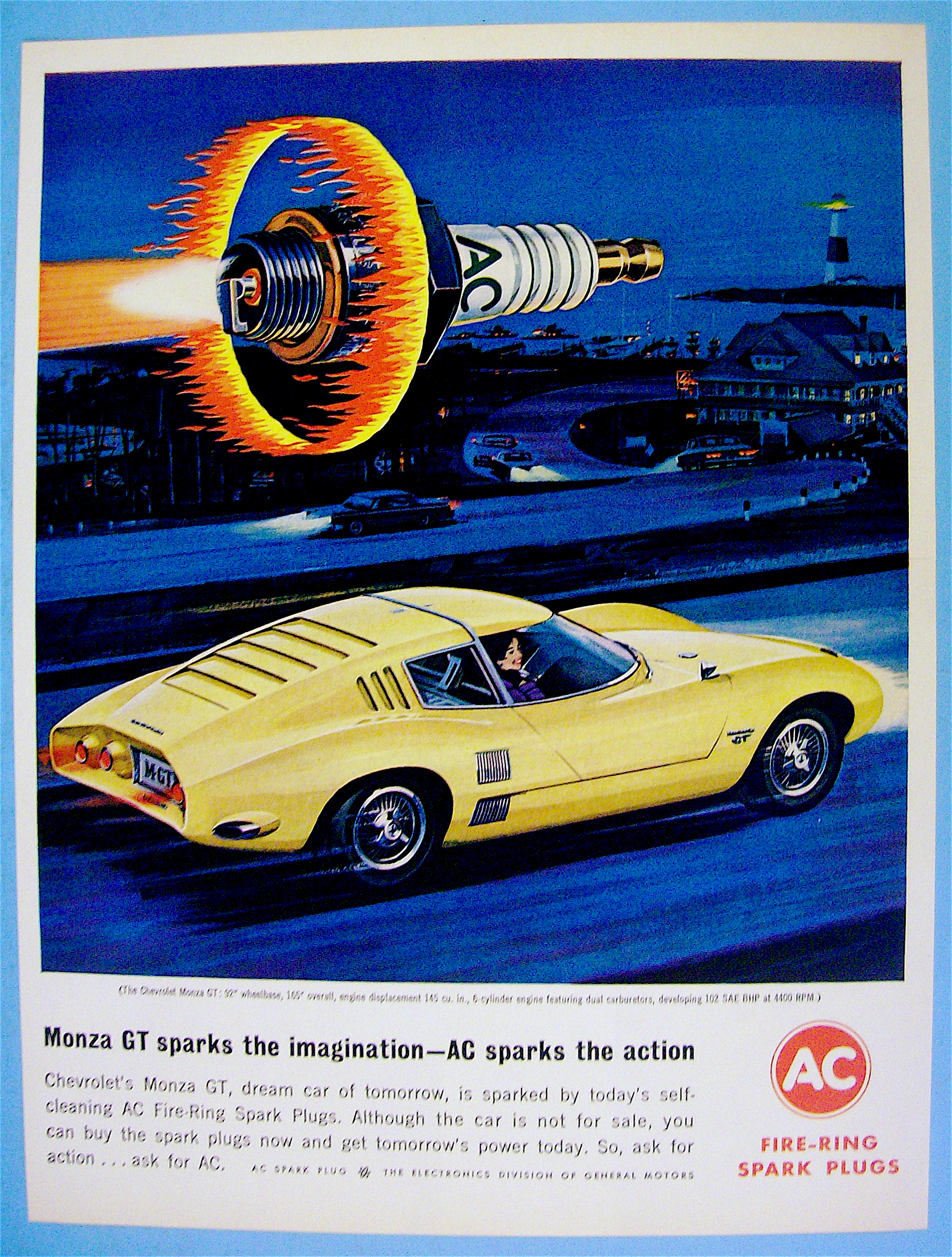 1964 AC Fire-Ring Spark Plugs with Chevy Monza GT