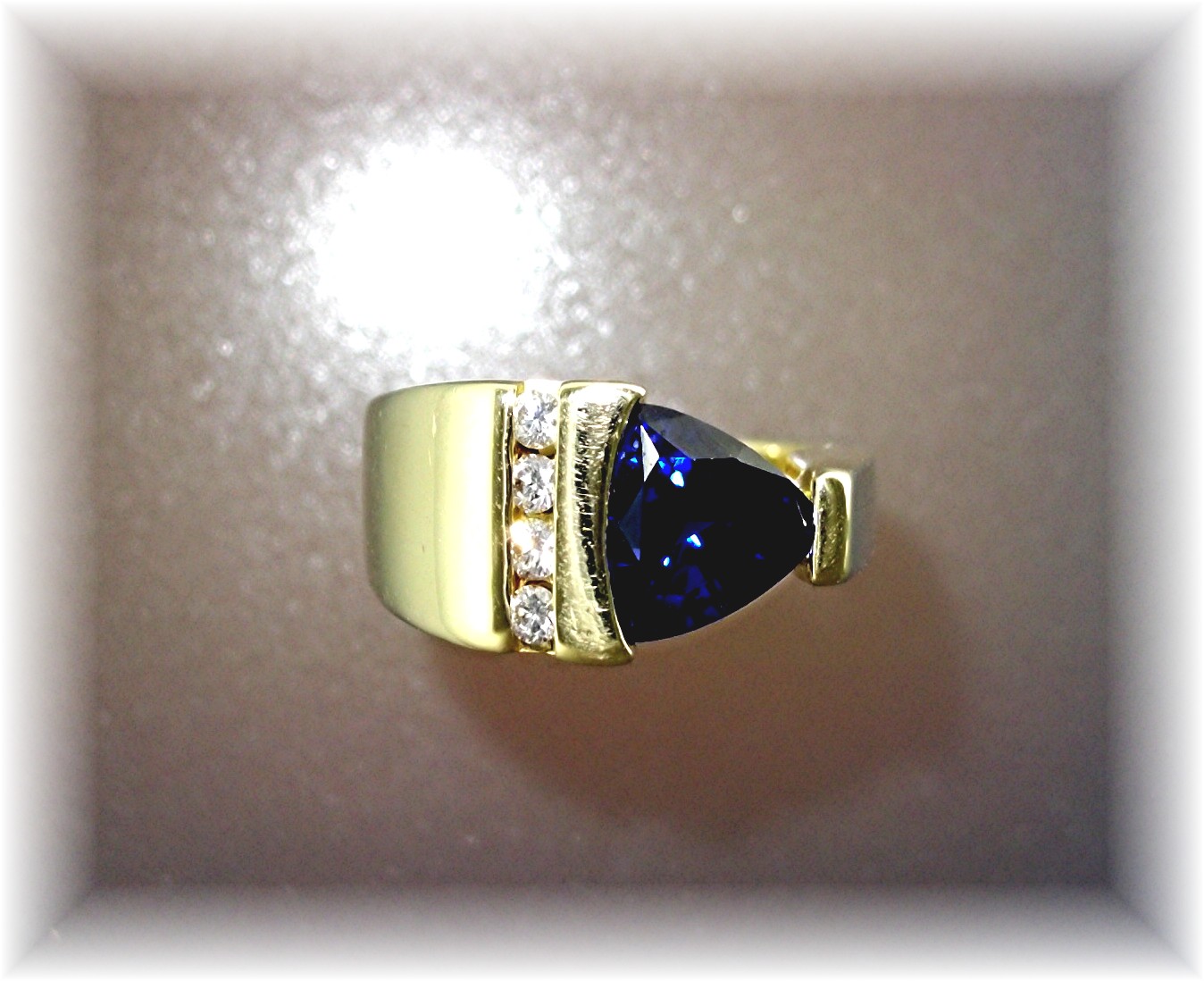 JOHN ATENCIO 18K Gold Diamond Sapphire Ring