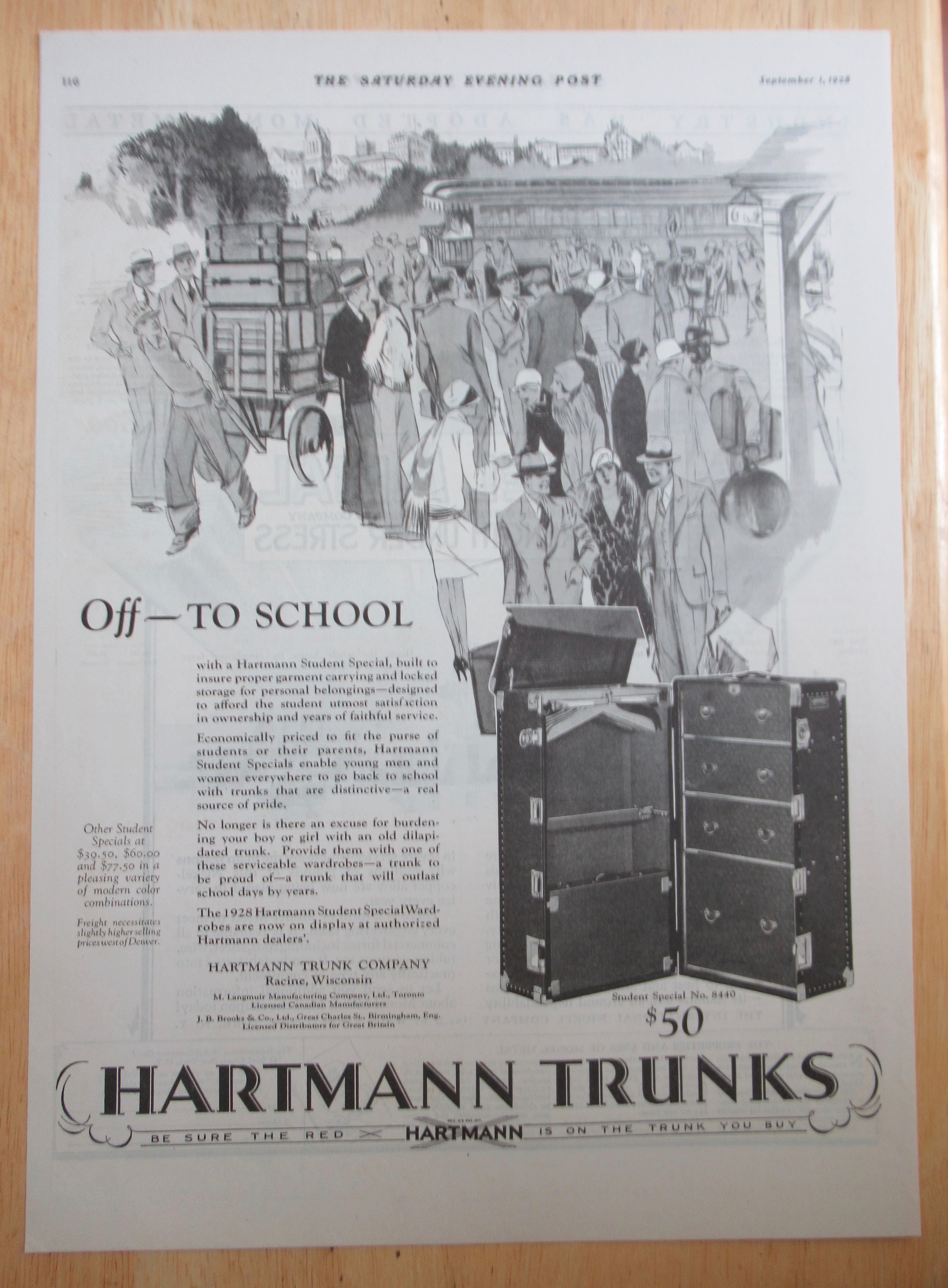 1928 Hartmann Trunks with a Variety of People