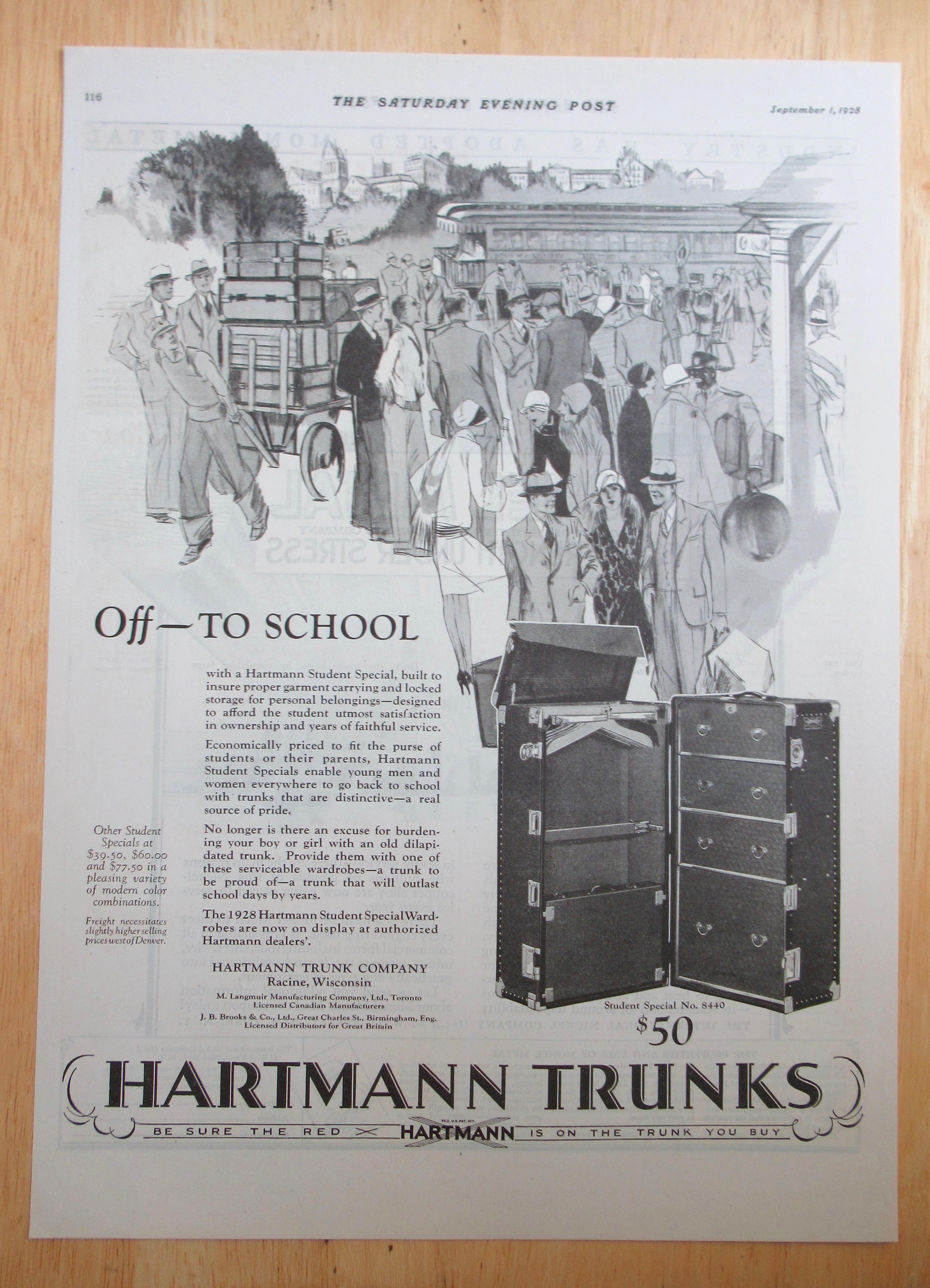 1928 Hartmann Trunks with a Variety of People