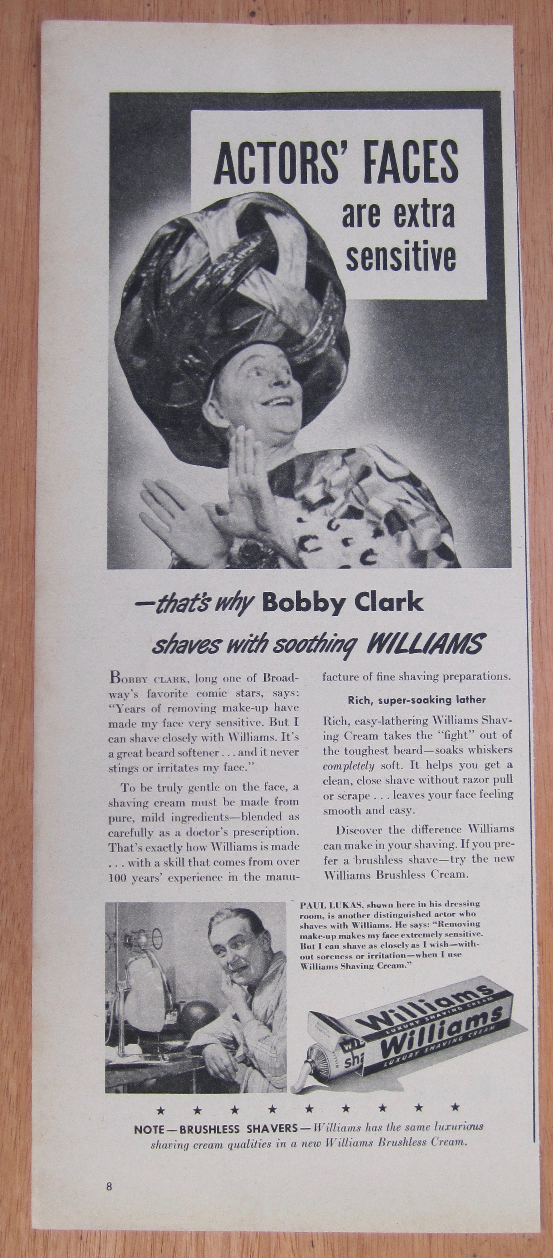 1946 Williams Shaving with Bobby Clark