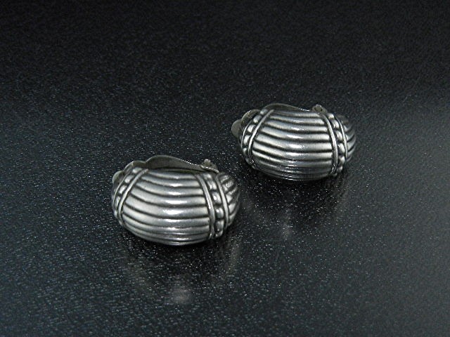 Sterling Silver Clip Earrings Vintage
