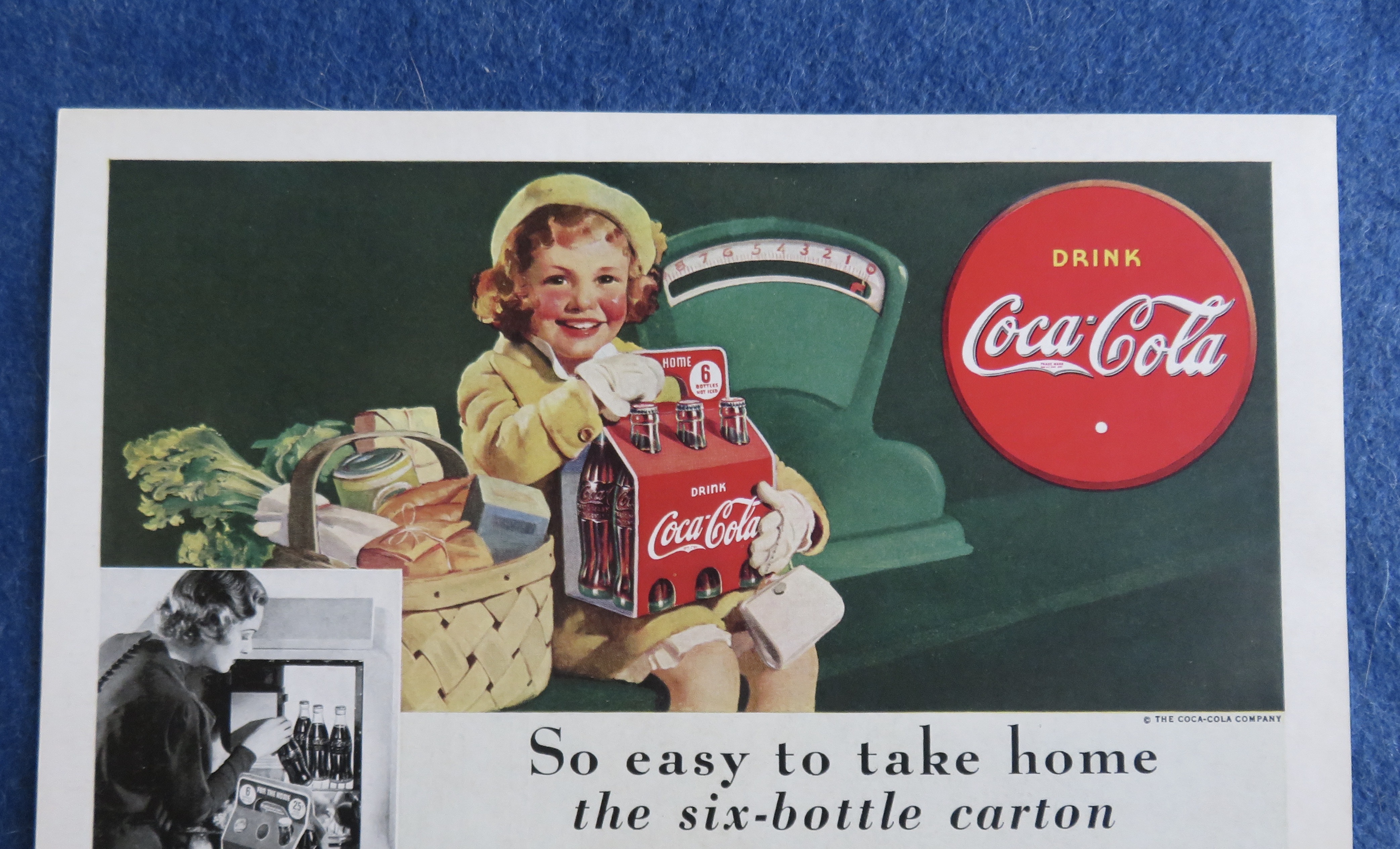 1938 Coca-Cola (Coke) with Little Girl & Six Pack