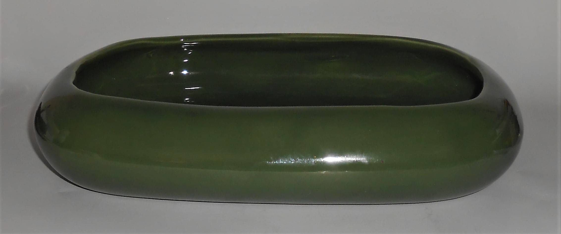Bauer Pottery Olive Green Florist Art Bowl