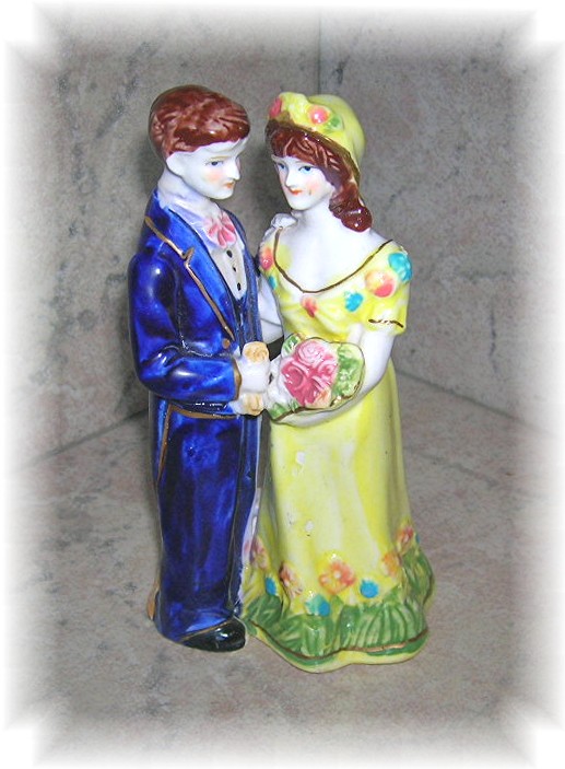 Vintage Porcelain Bride And Groom........