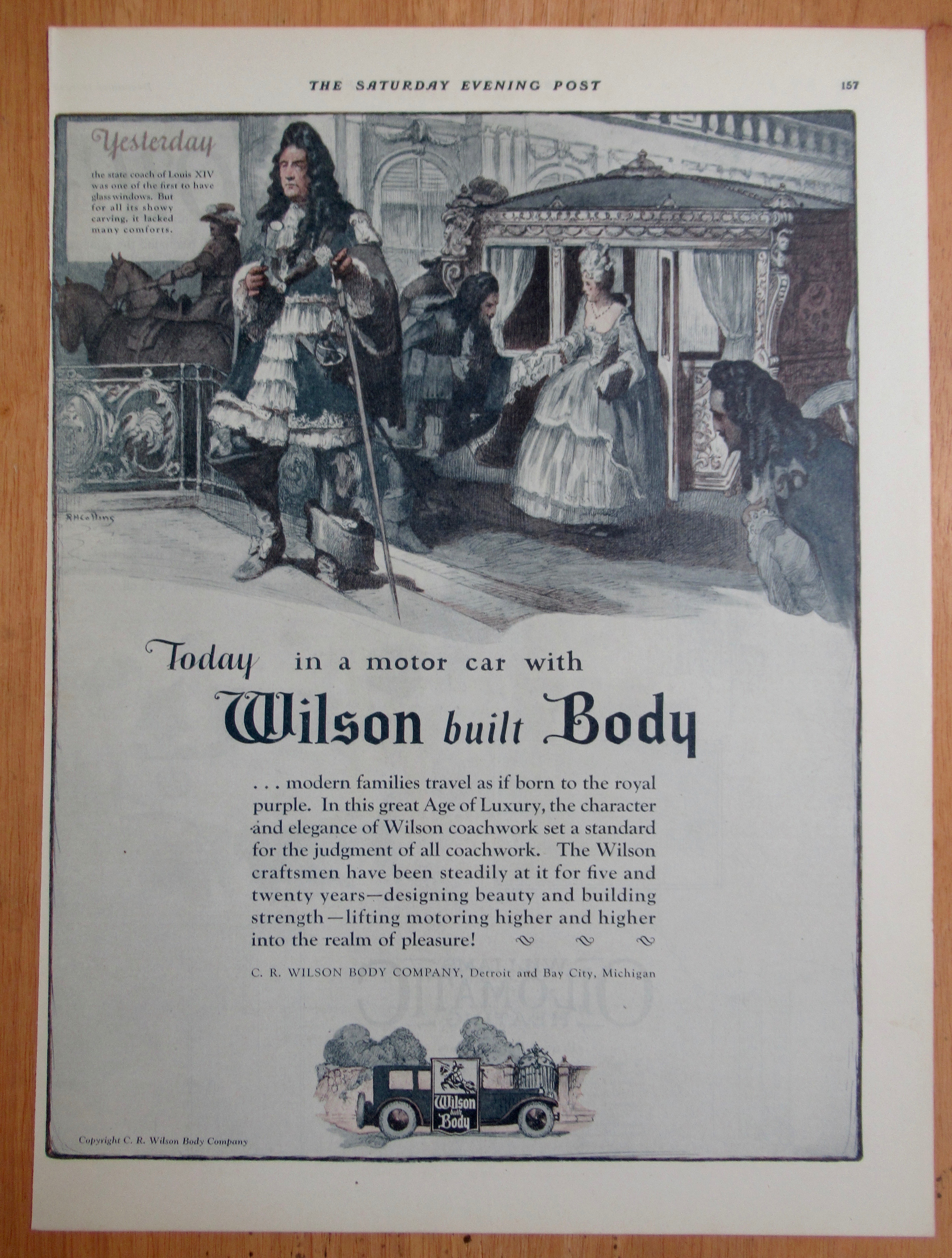 1924 Wilson Body Company with Woman & Carriage