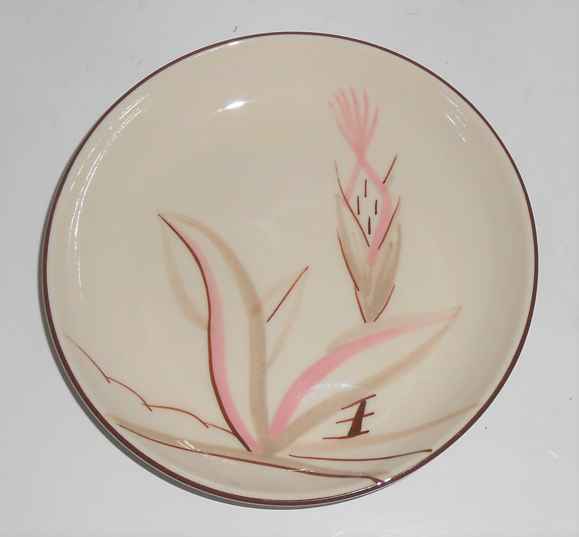 Winfield China Pottery Dragon Flower Bread Plate