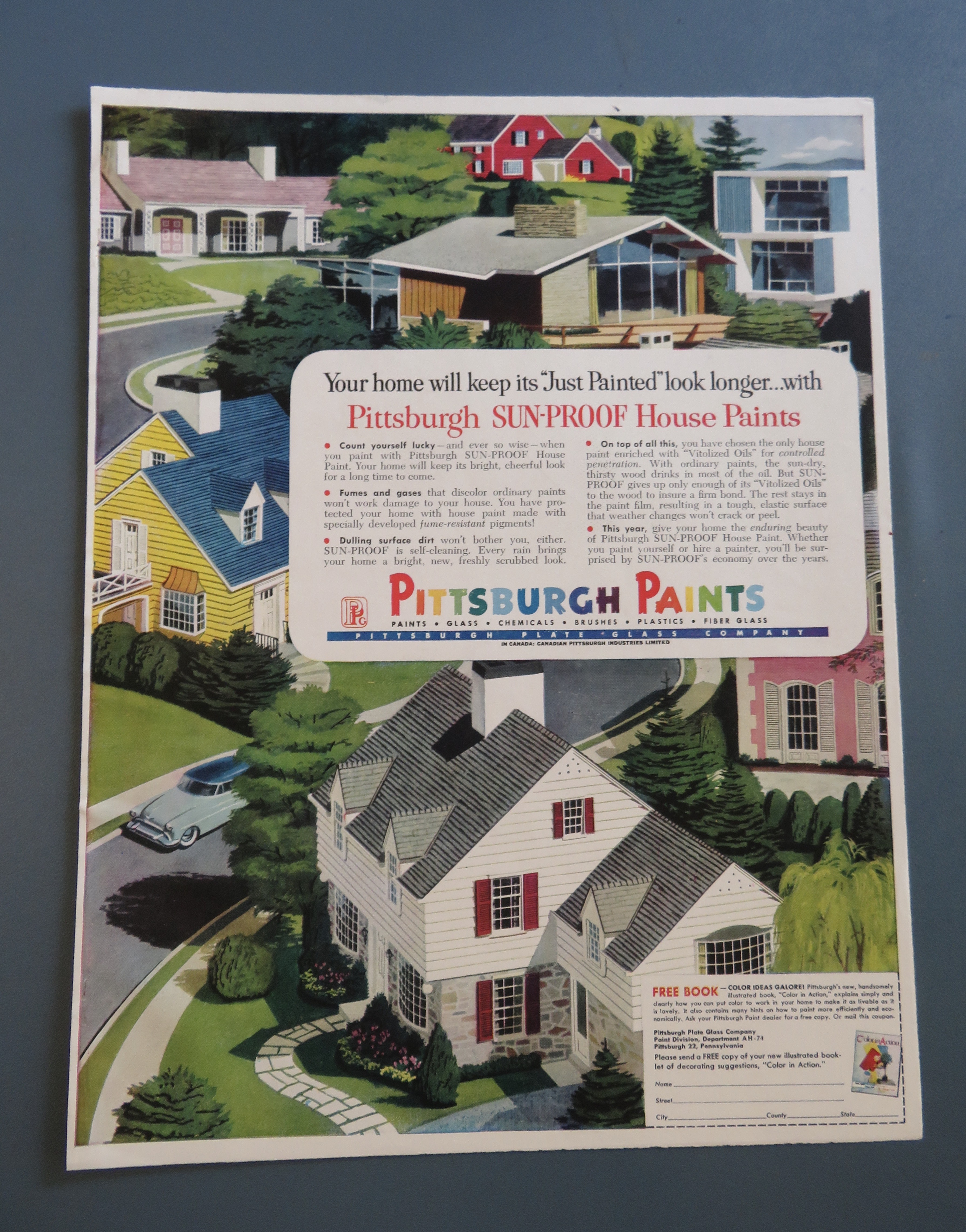 1954 Pittsburgh Paints with Sun Proof House Paints