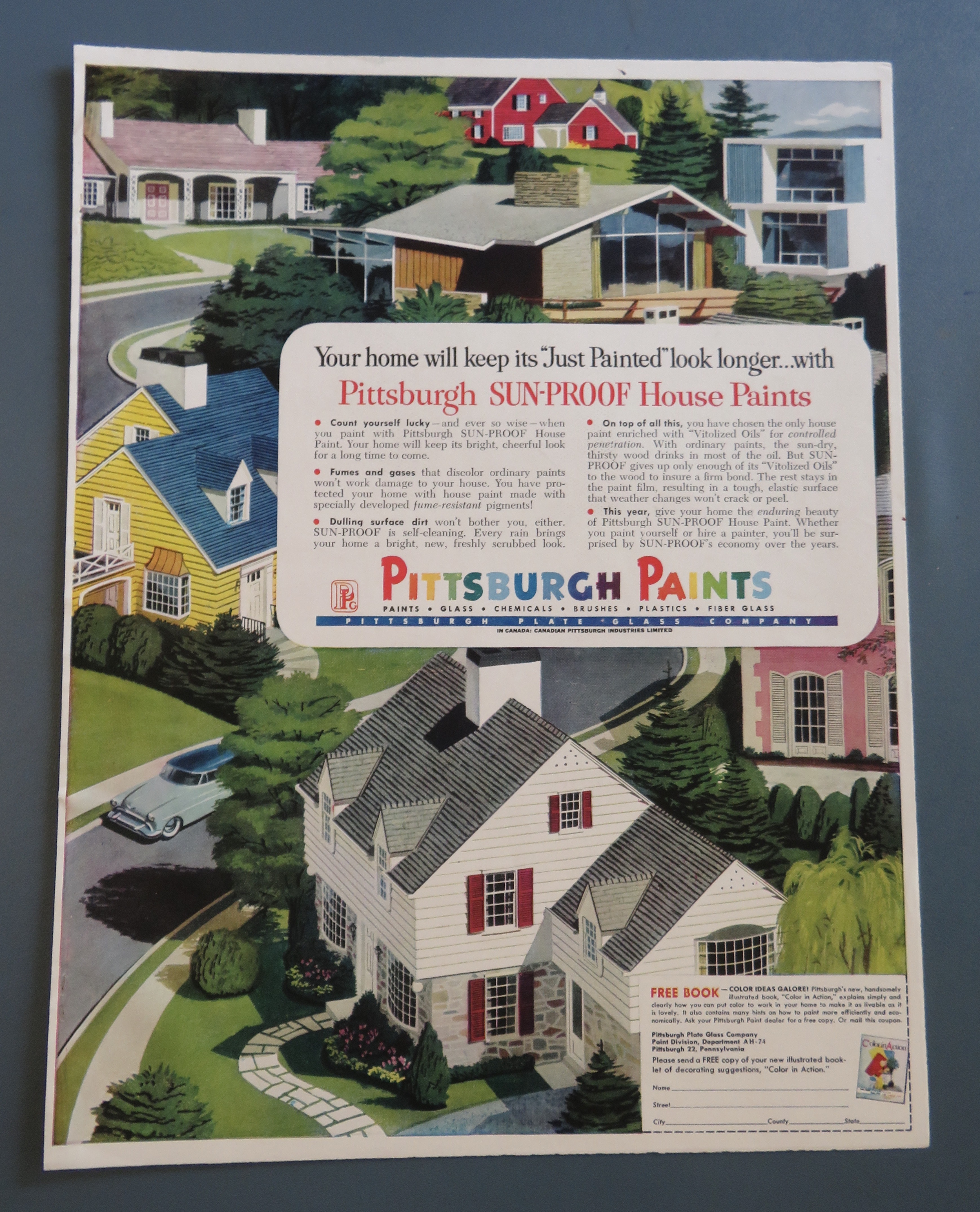 1954 Pittsburgh Paints with Sun Proof House Paints