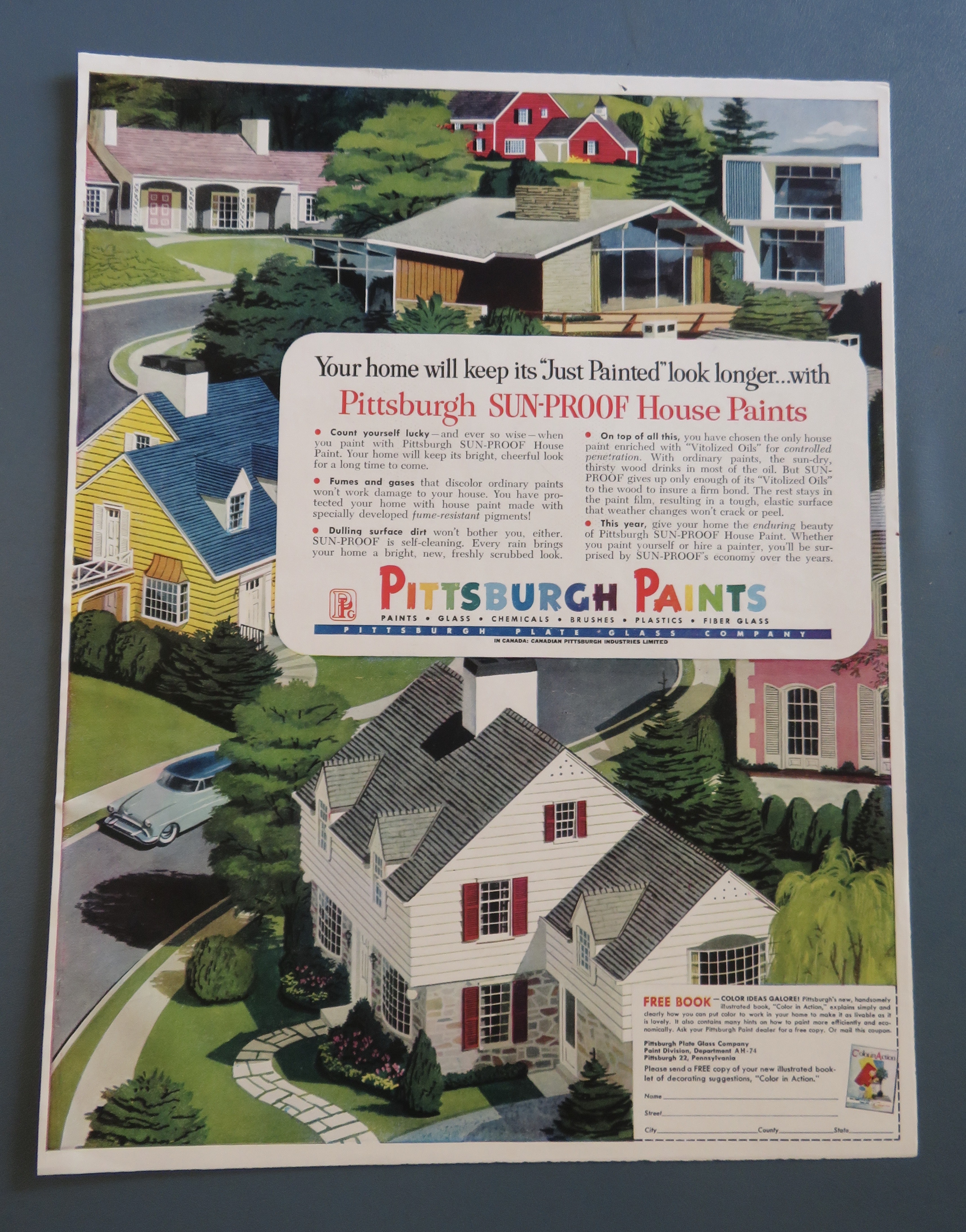 1954 Pittsburgh Paints with Sun Proof House Paints