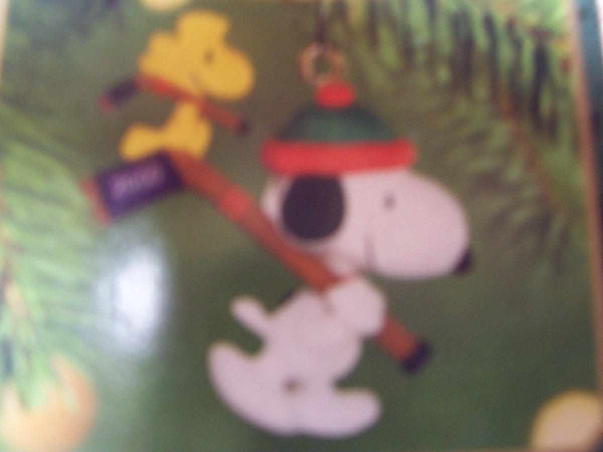 Snoopy Ornament Hallmark Winter Fun set of 2