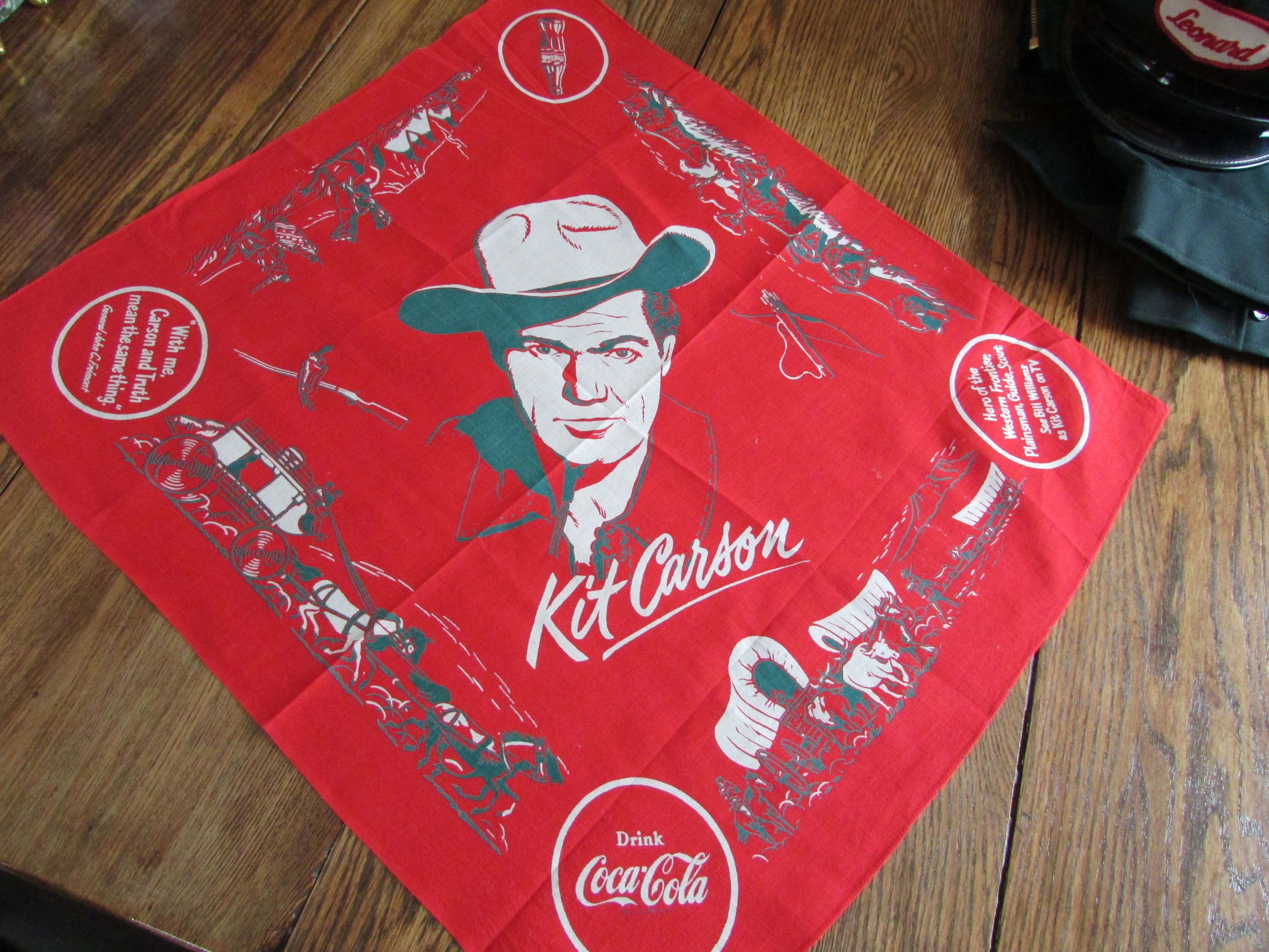 Kit Carson Coca Cola Advertisement Scarf