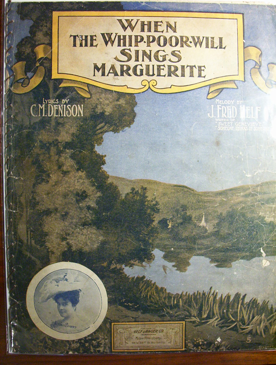 Sheet Music - 1906 When The Whip-Poor-Will Sings