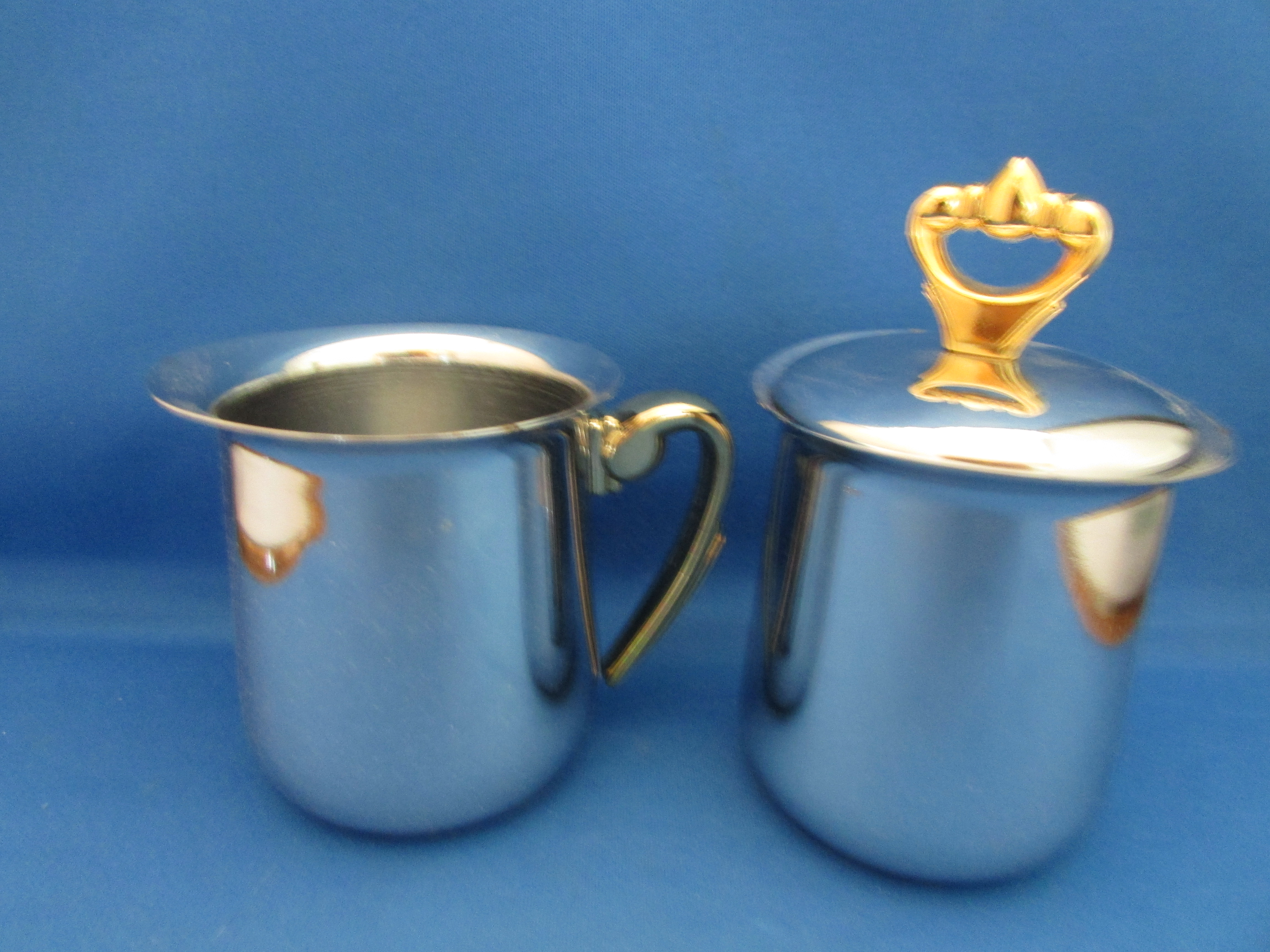 Metal Cream and Sugar