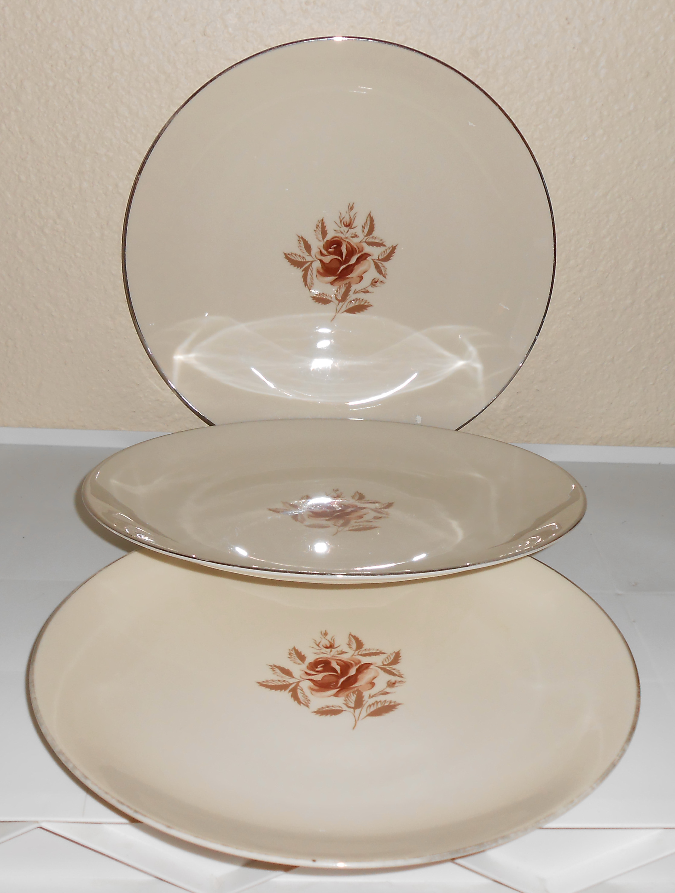 Flintridge China Marlys Set/3 Dinner Plates!