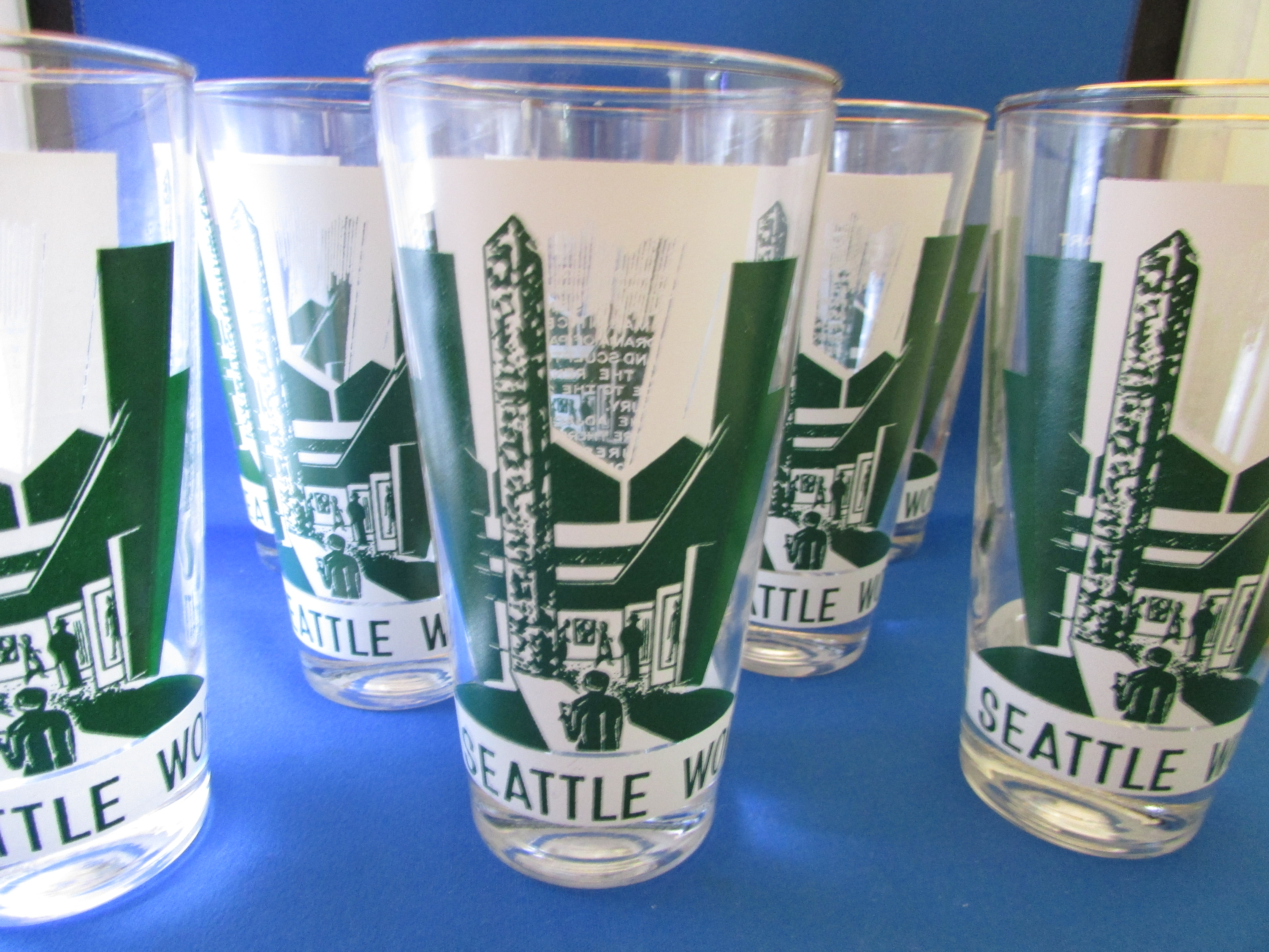 Eight Seattle Worlds Fair Glasses