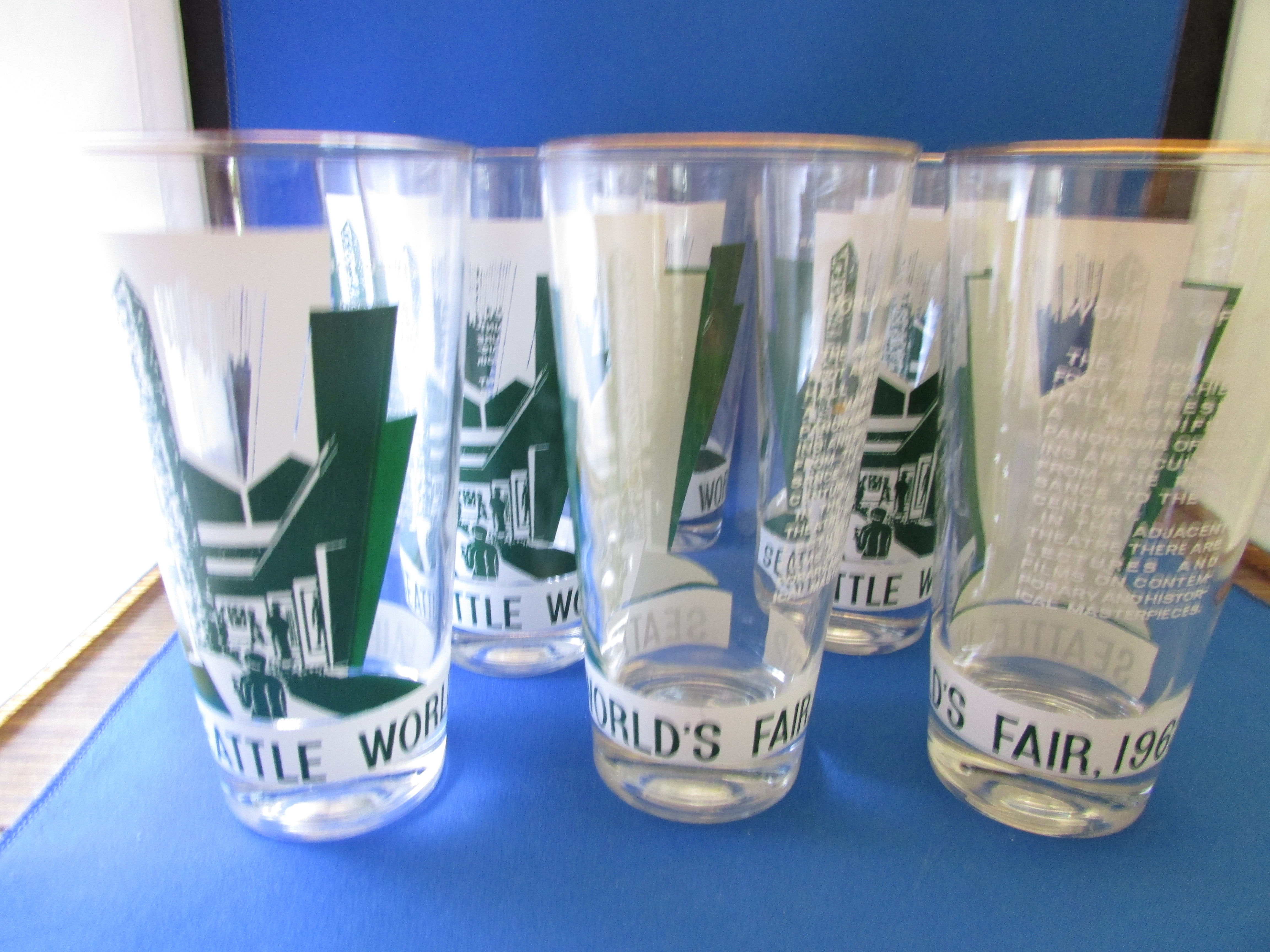 Eight Seattle Worlds Fair Glasses
