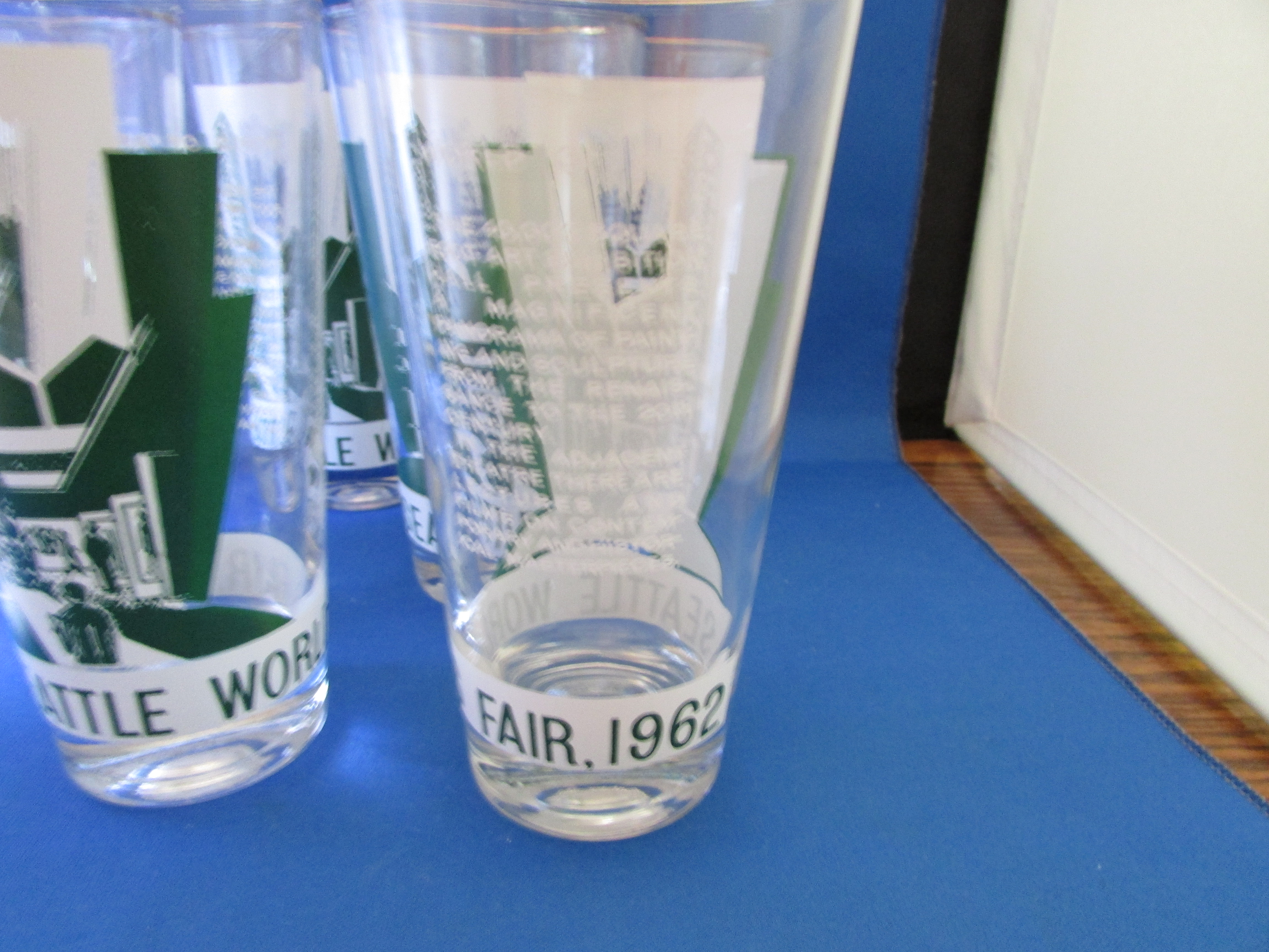 Eight Seattle Worlds Fair Glasses