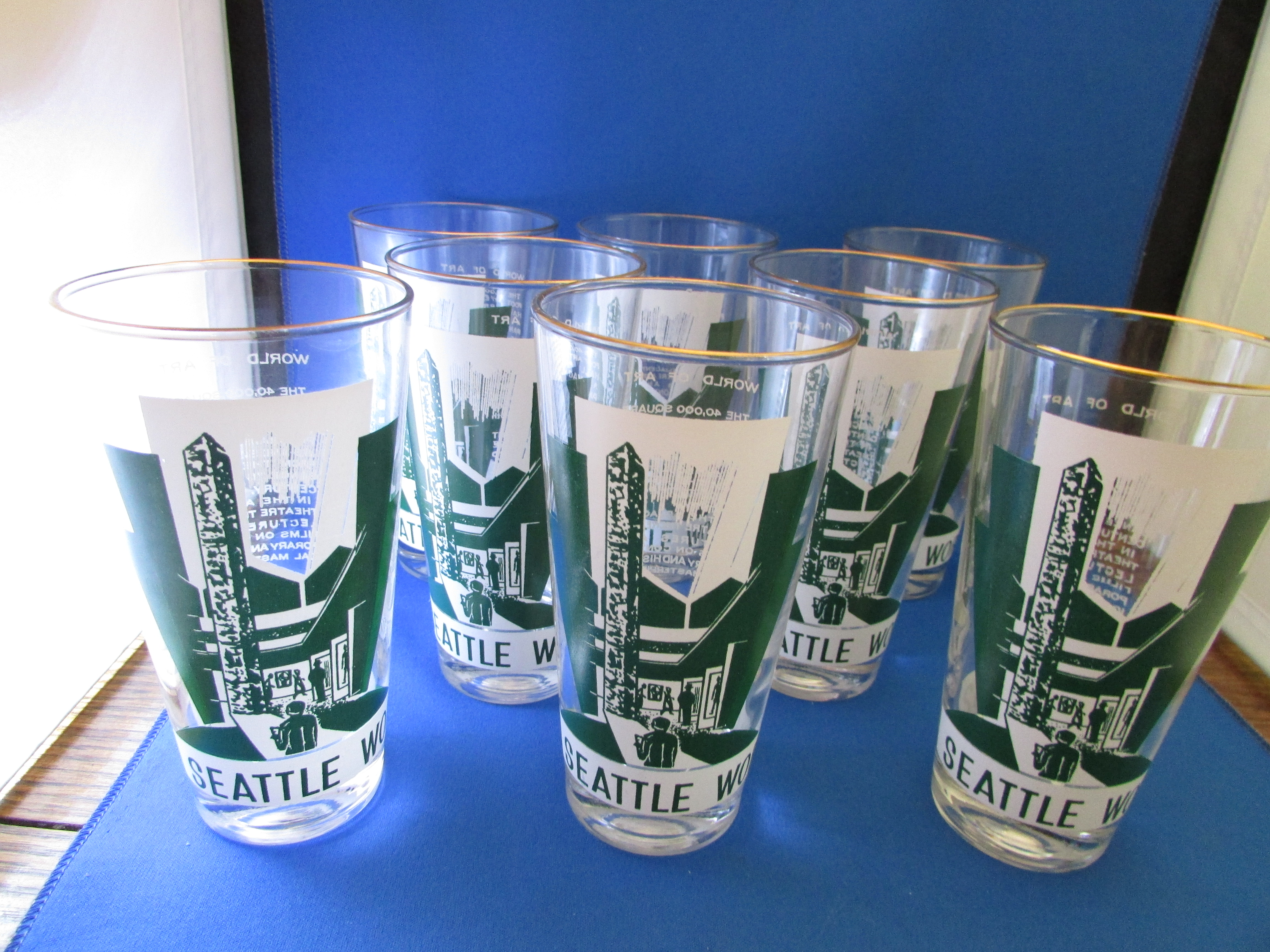 Eight Seattle Worlds Fair Glasses