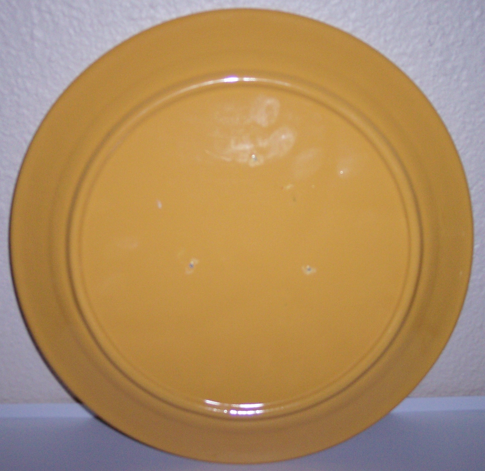 Bauer Pottery Plain Ware Yellow 12.5" Grill Plate!
