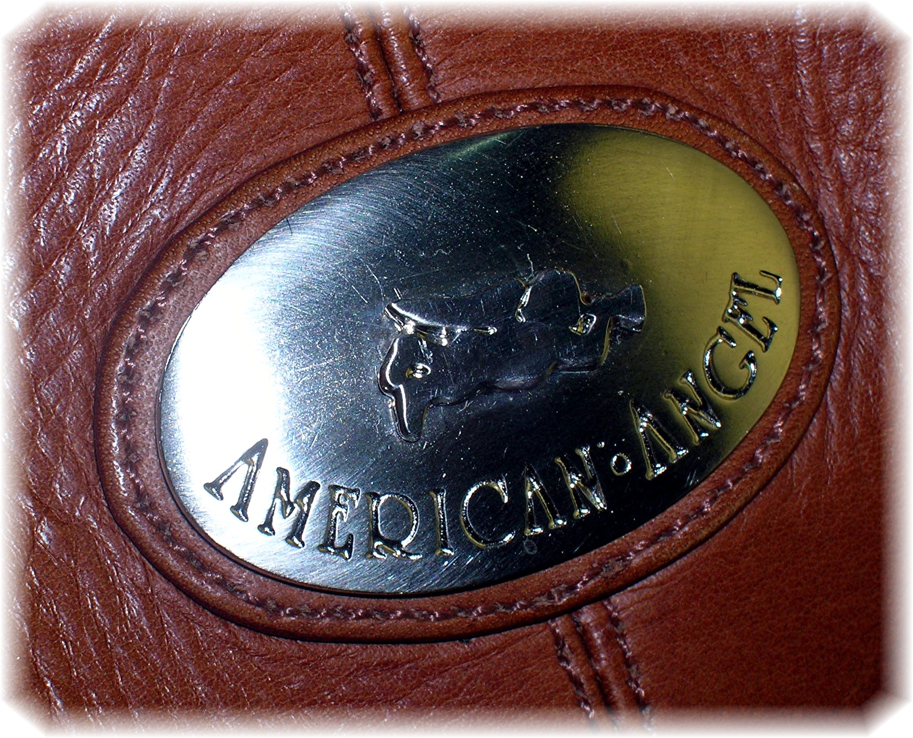 Vintage American Angel Leather Handbag Purse