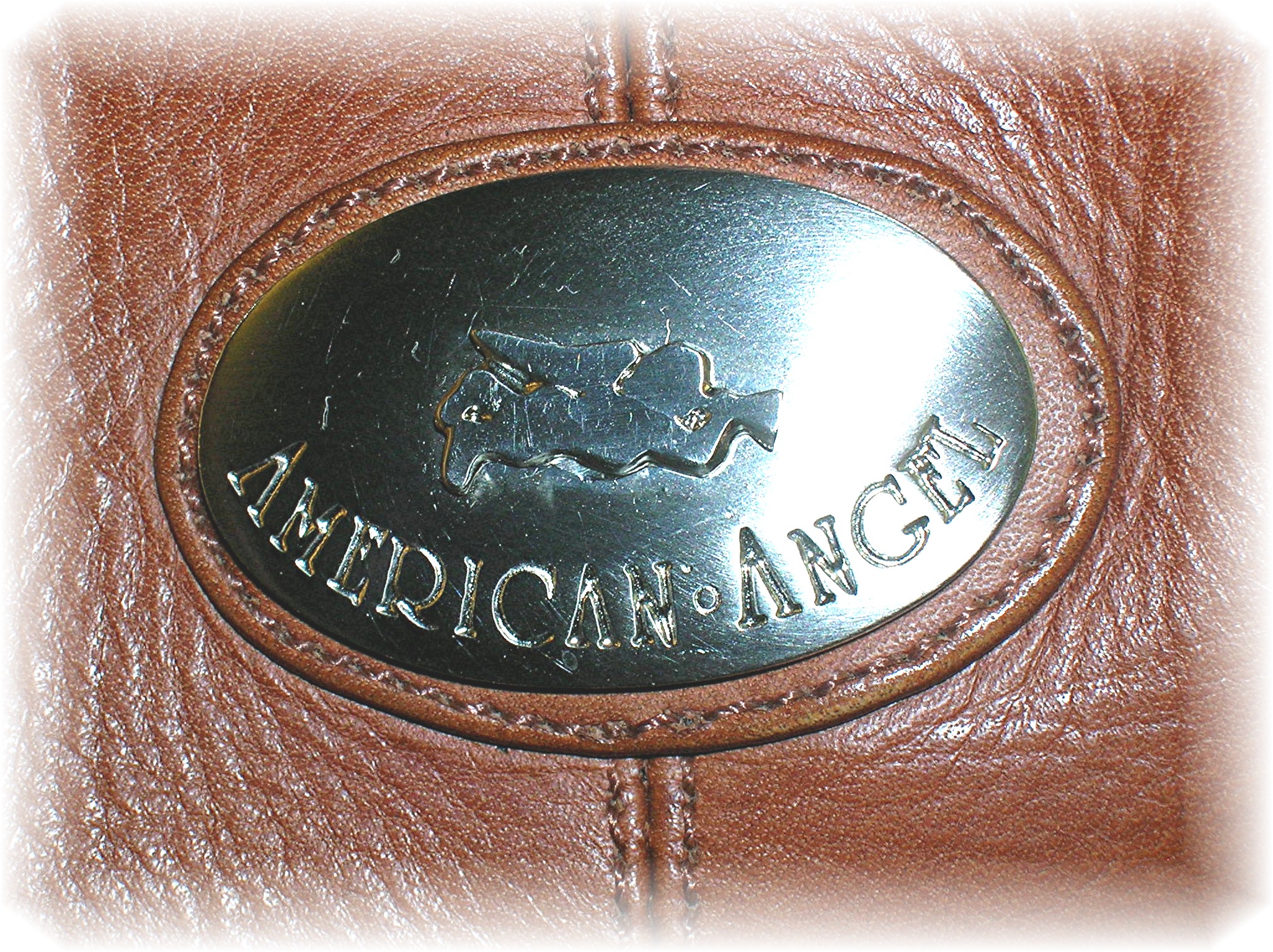 Vintage American Angel Leather Handbag Purse