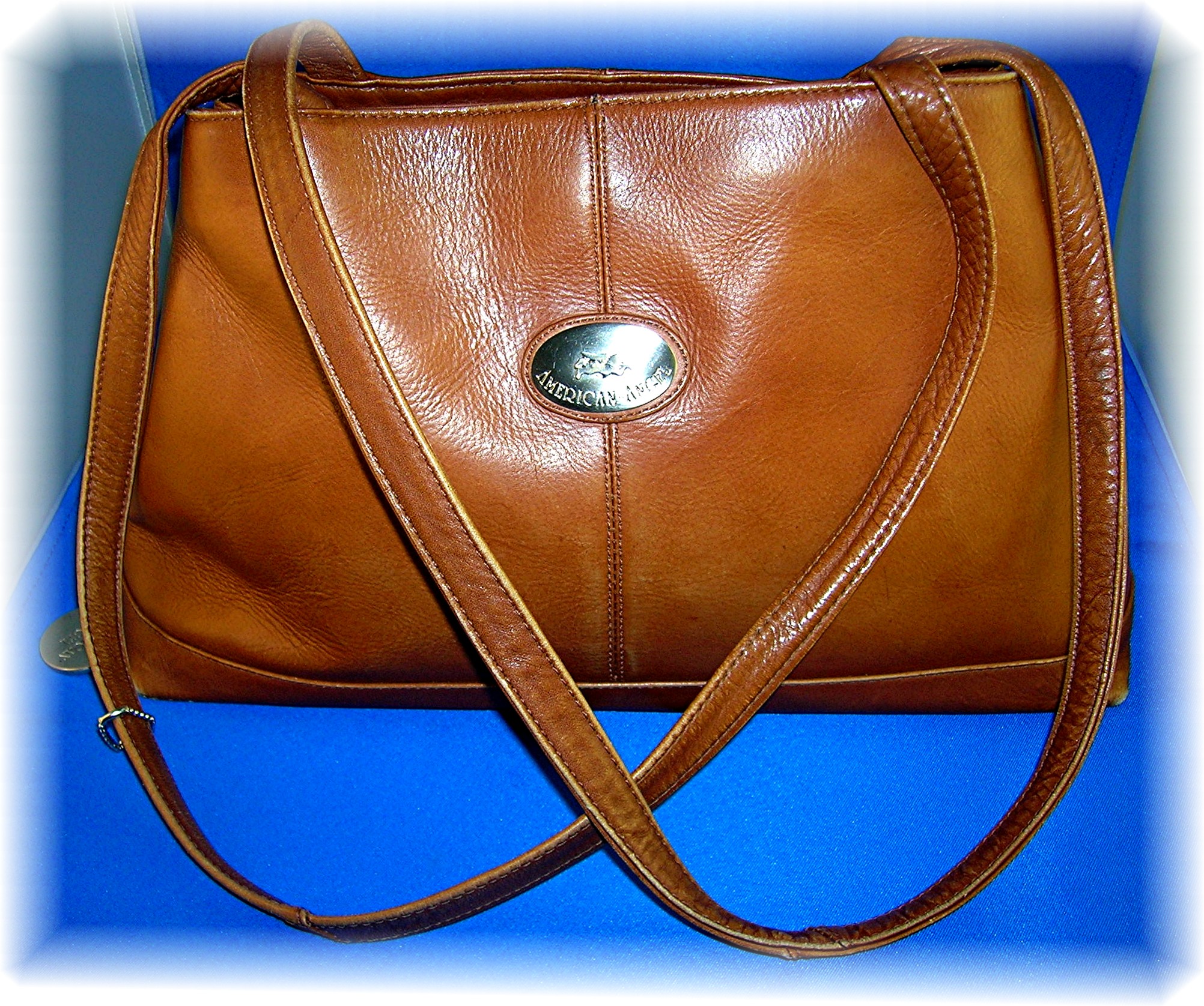 Vintage American Angel Leather Handbag Purse