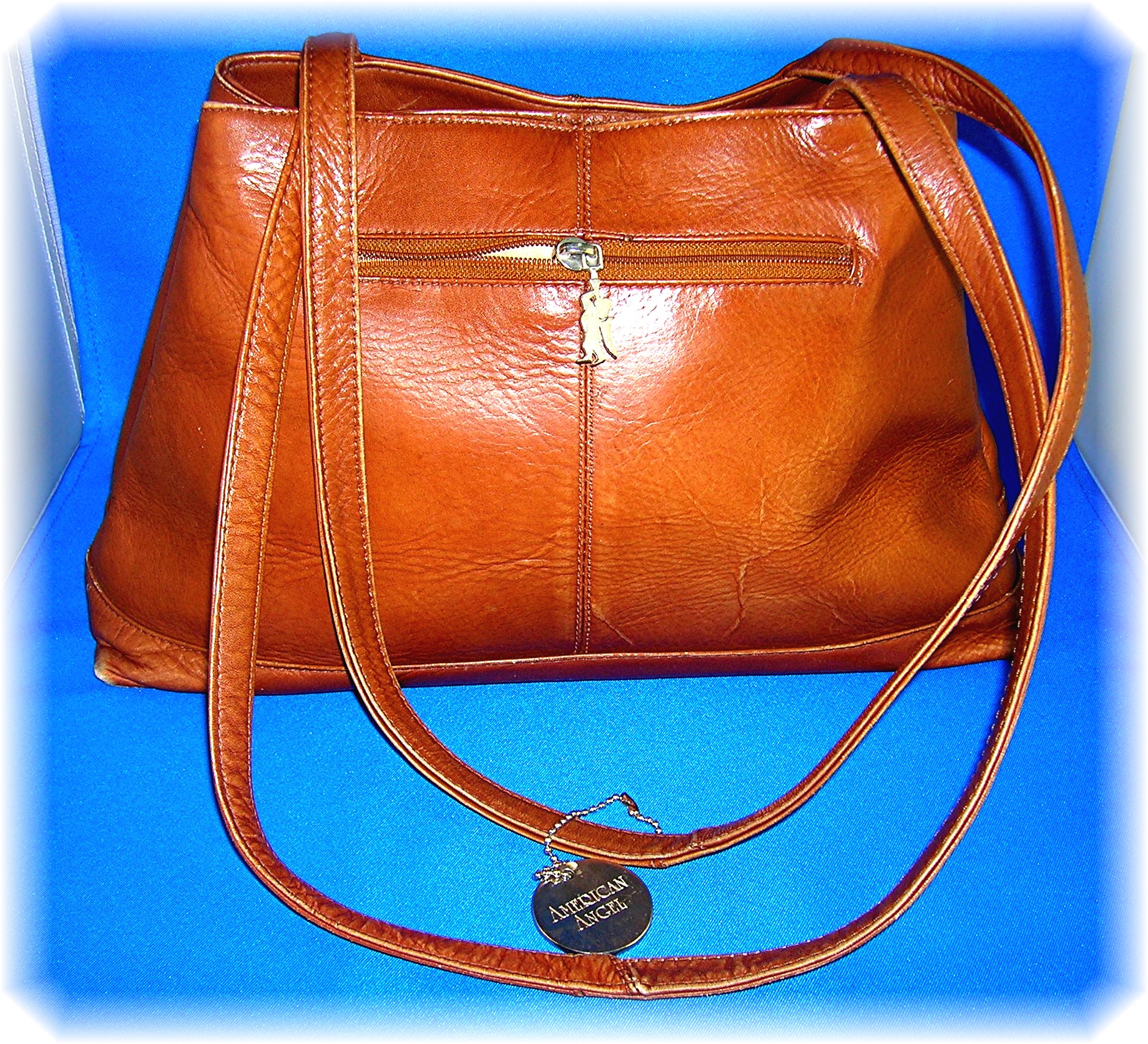 Vintage American Angel Leather Handbag Purse