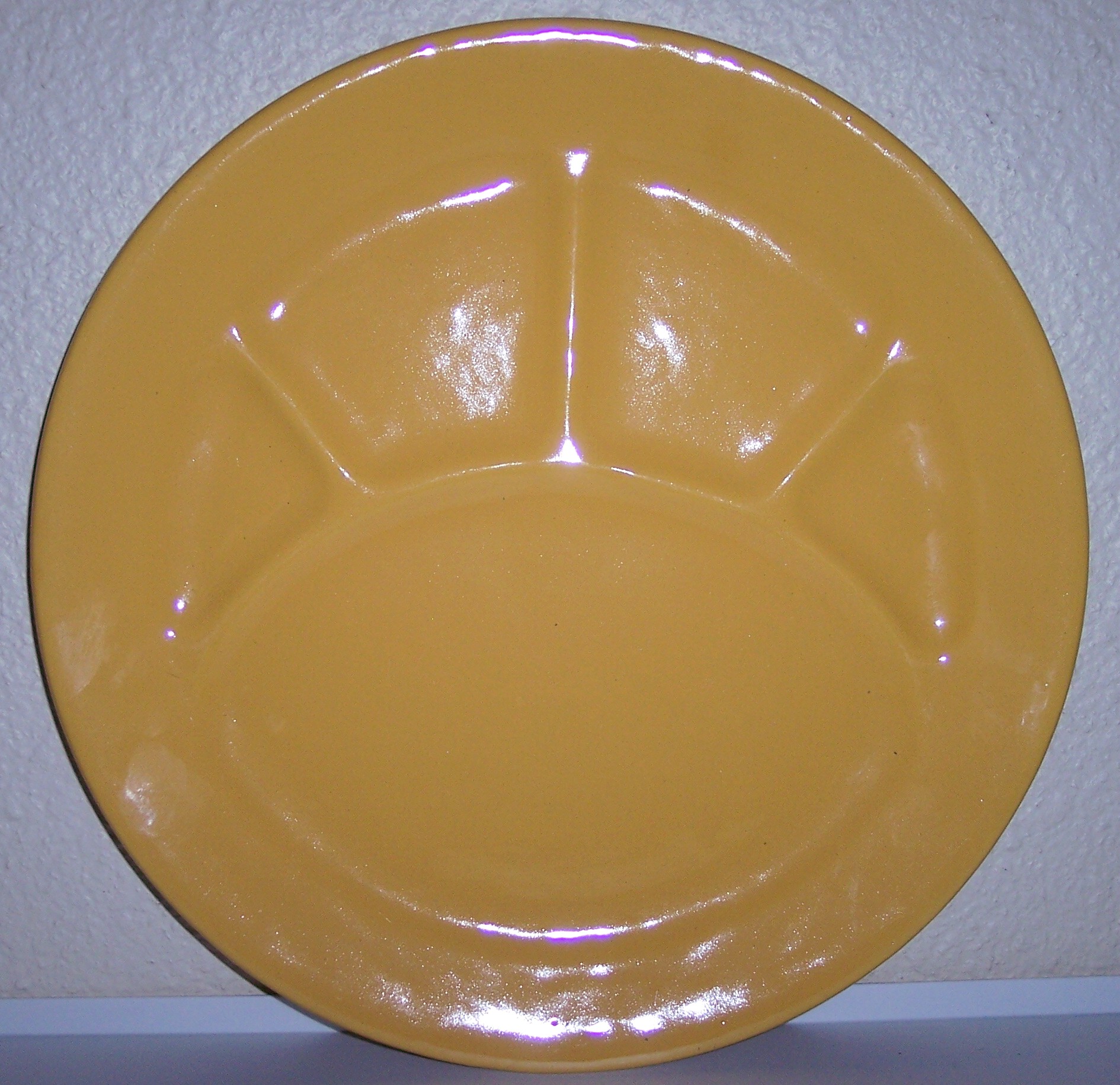 Bauer Pottery Plain Ware Yellow 12.5" Grill Plate!