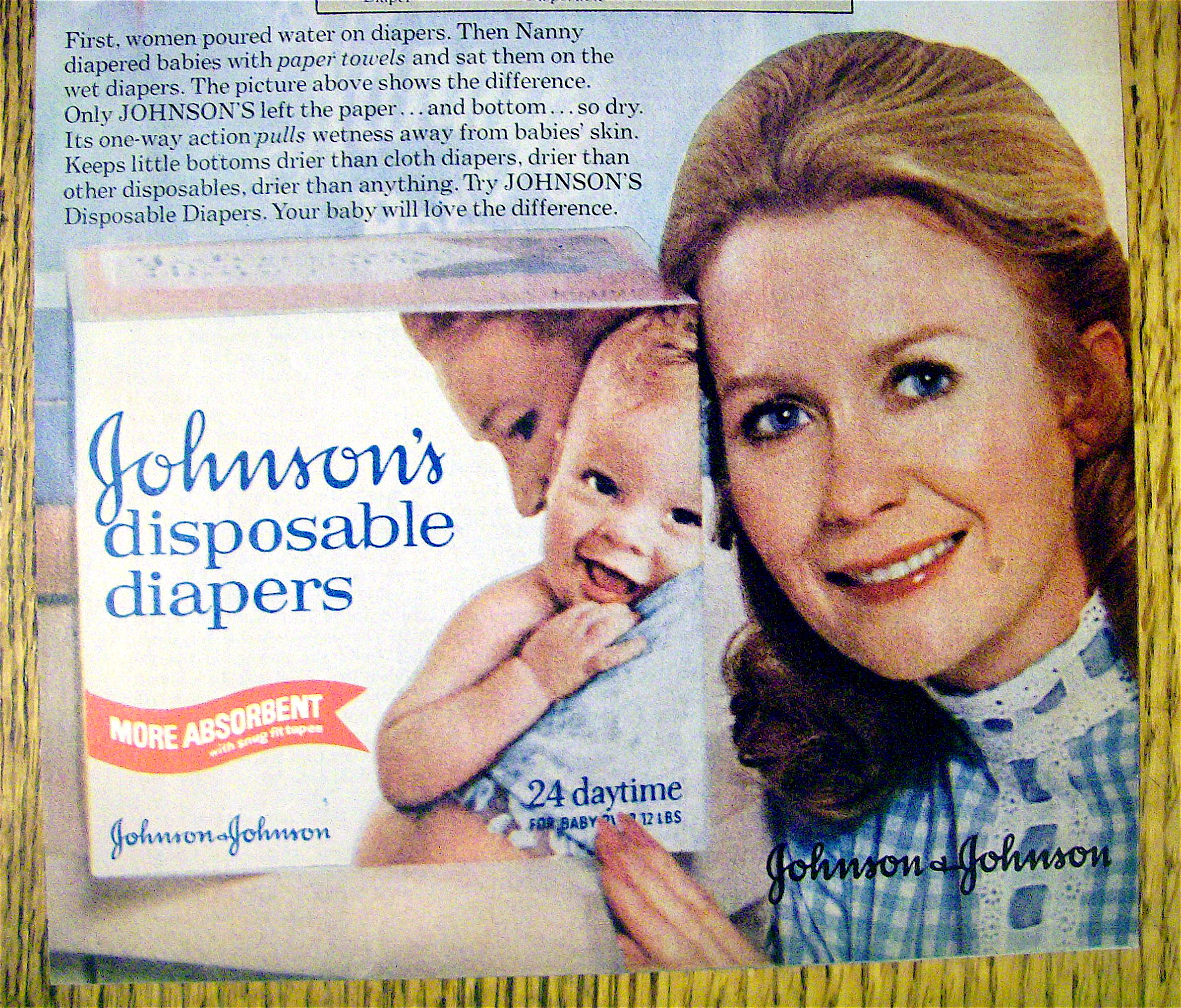 1977 Johnson's Diapers with Juliet Mills (The Nanny)
