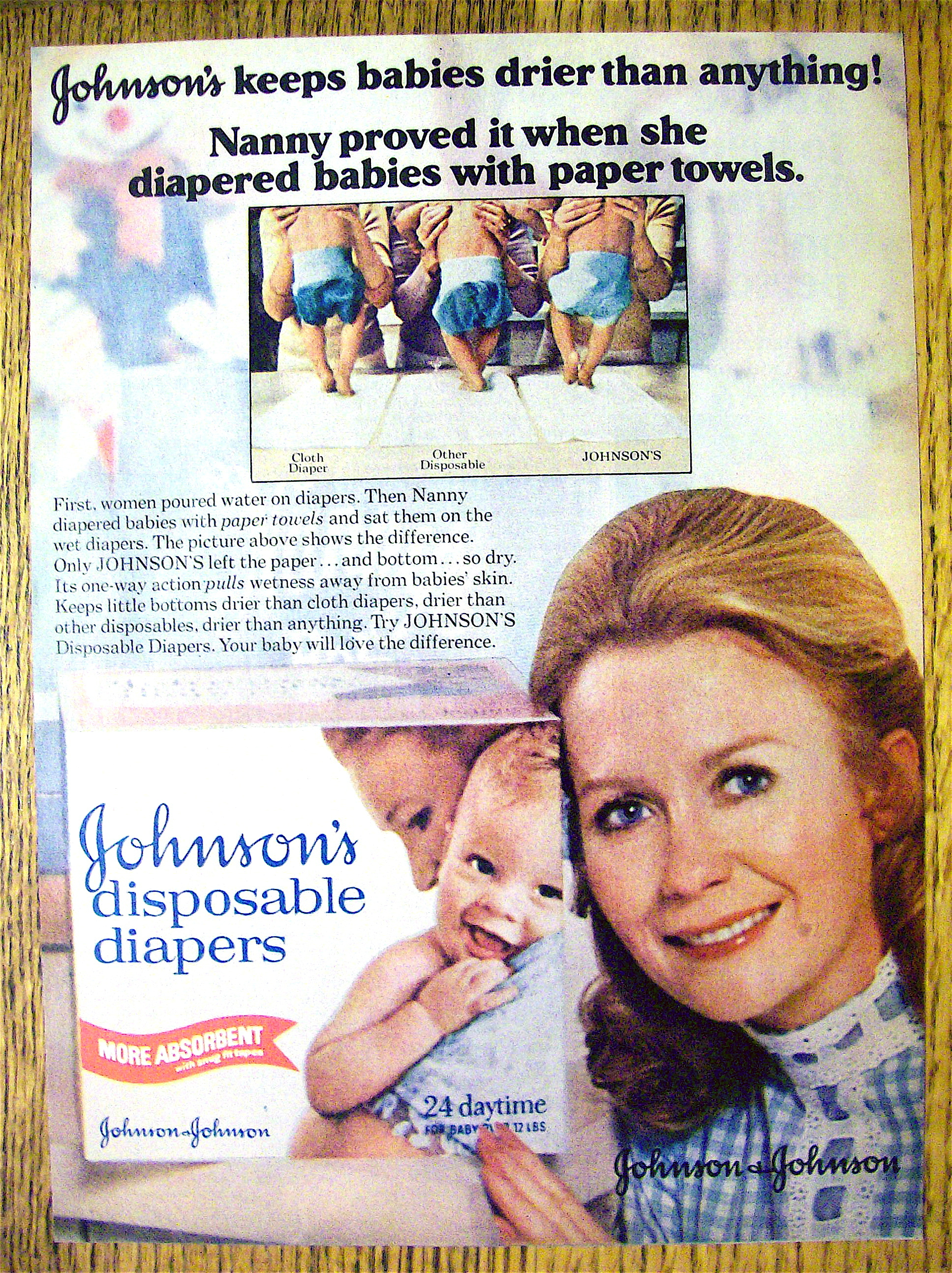 1977 Johnson's Diapers with Juliet Mills (The Nanny)