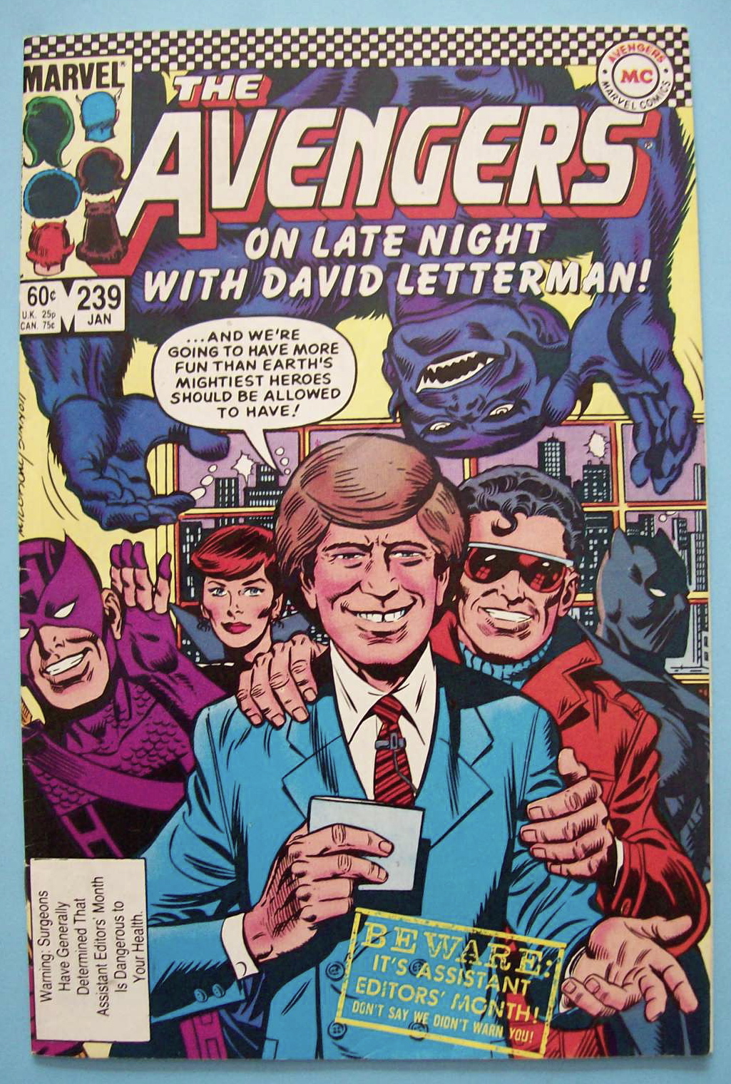 The Avengers Comics - January 1984 - David Letterman