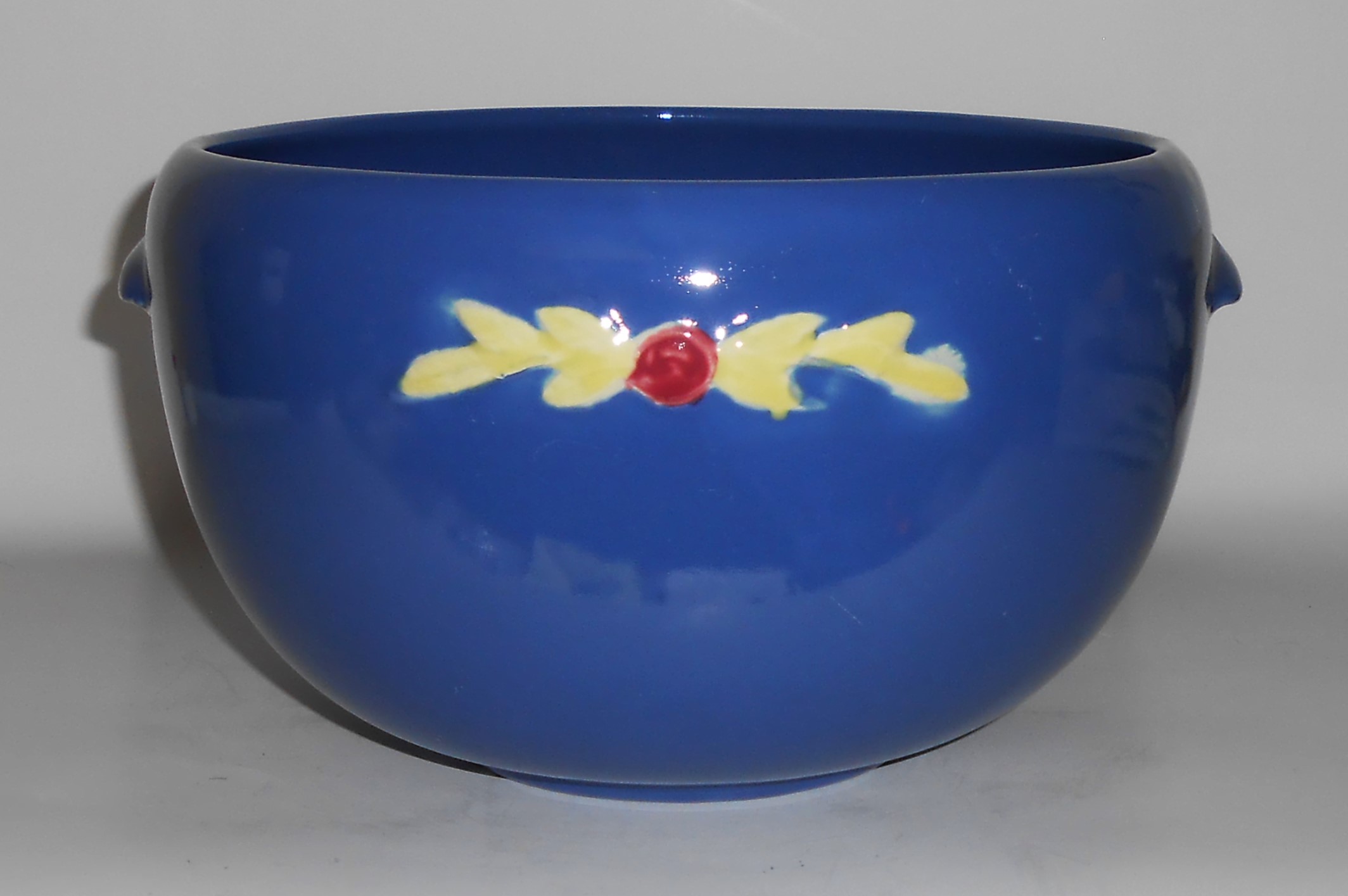 Coors Pottery Rosebud Blue LARGE 7 Pint Pudding Bowl
