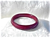 Bakelite Deep Red Swirls Bangle Bracelet 1/2 inch