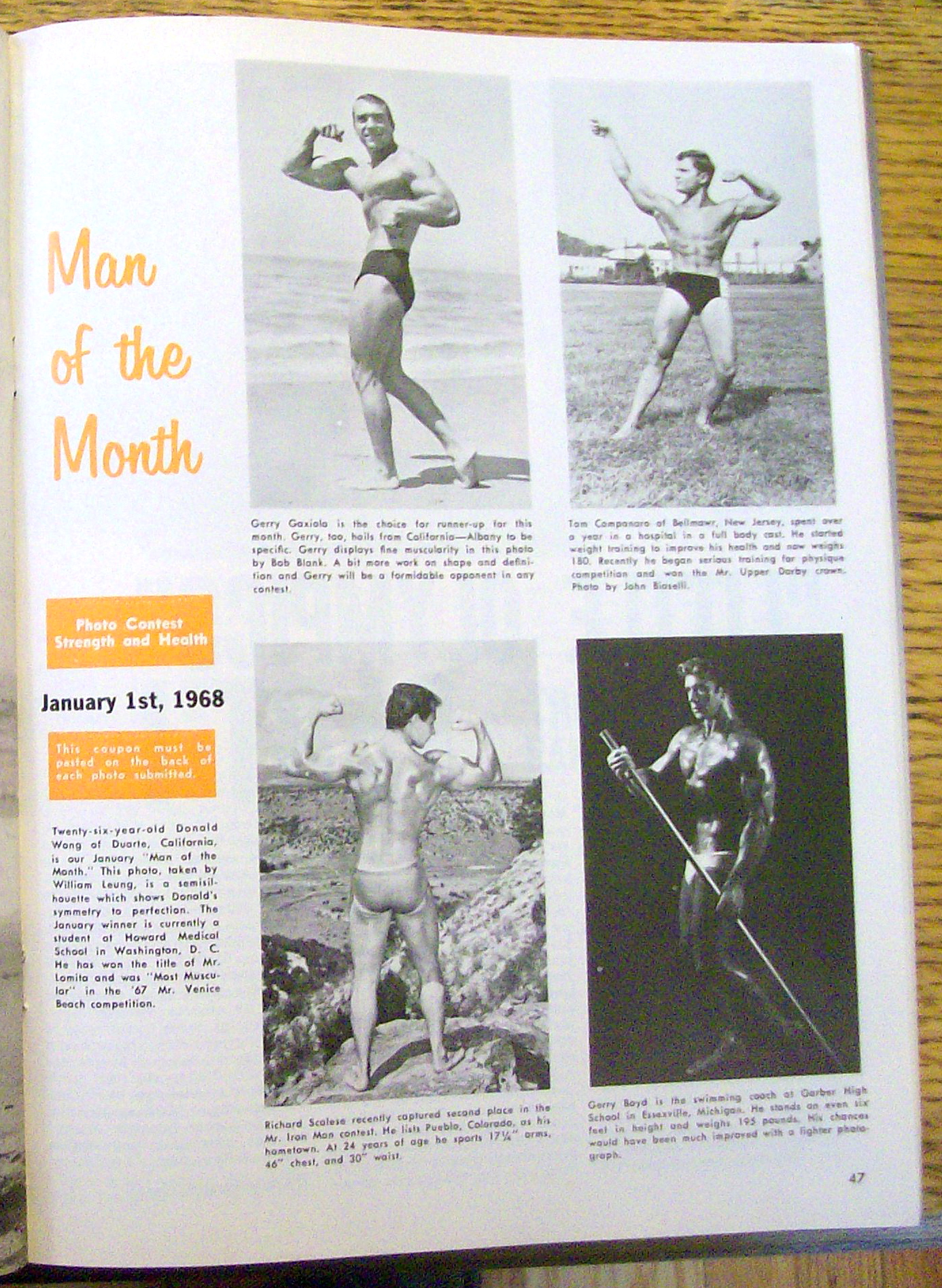 Strength & Health Magazine-January 1968-Dennis Tinerino