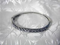 European Silver and Claw Set Crystal Bangle