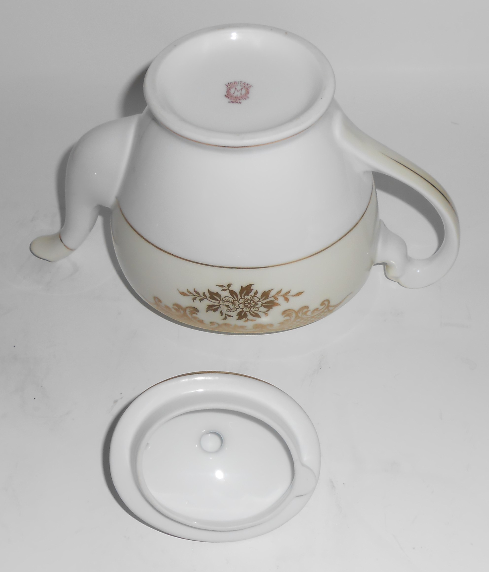 Early Noritake China N1064 Gold Demitasse Teapot