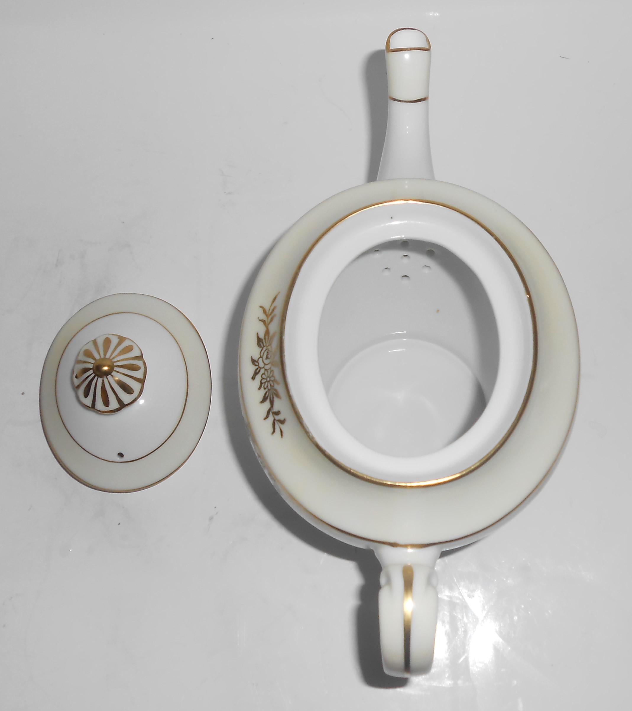Early Noritake China N1064 Gold Demitasse Teapot