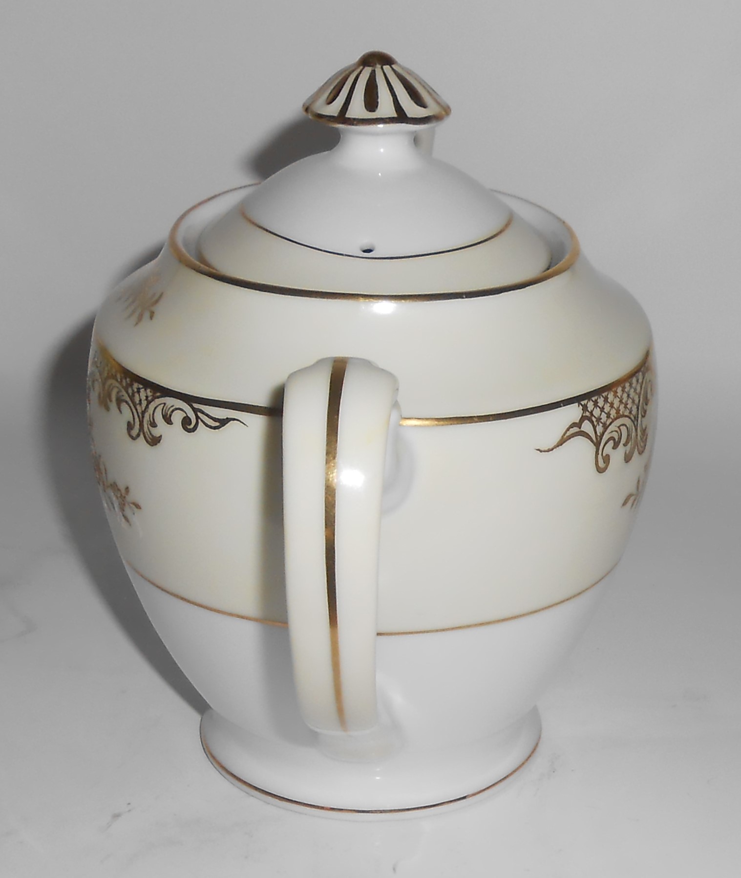 Early Noritake China N1064 Gold Demitasse Teapot