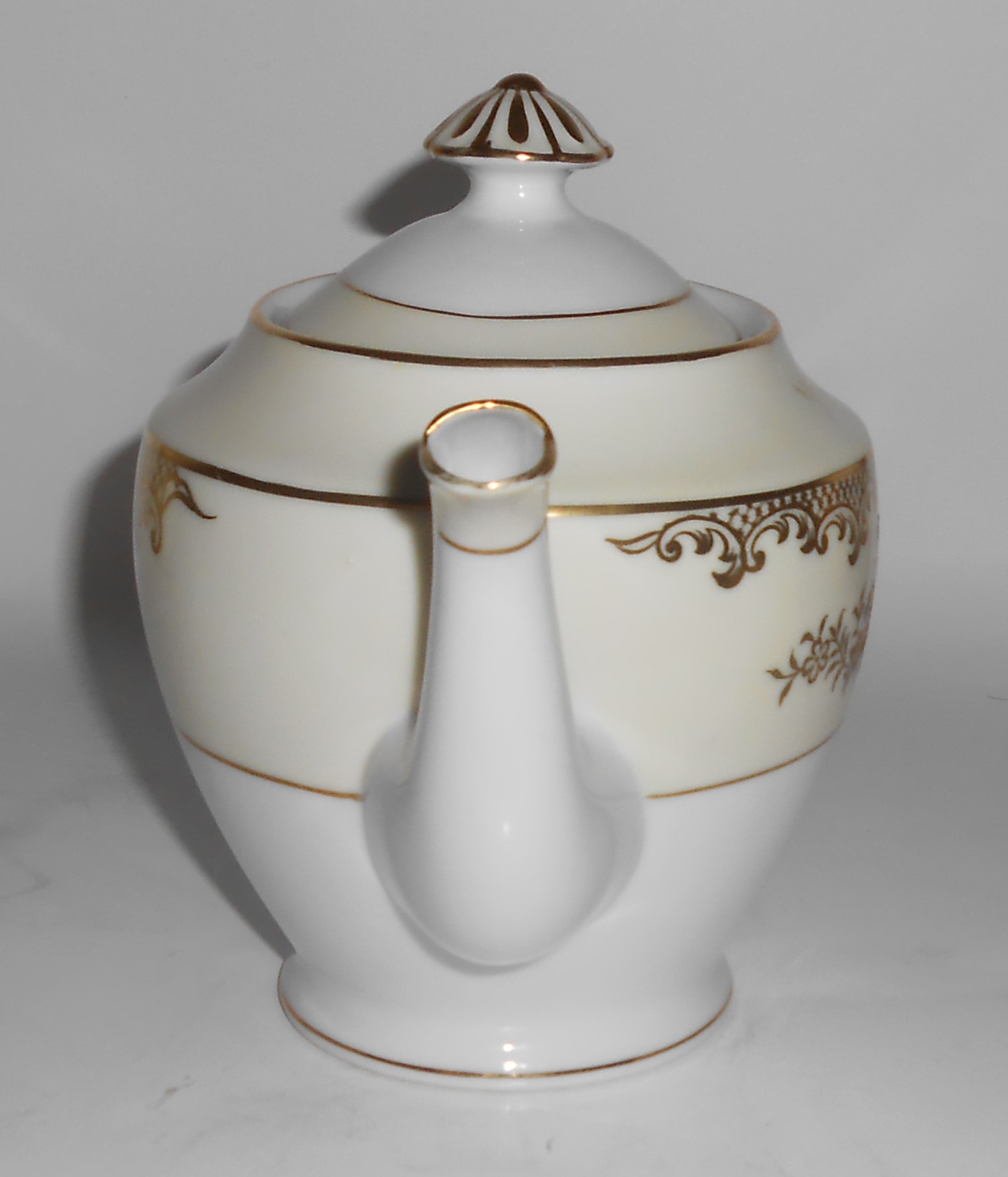 Early Noritake China N1064 Gold Demitasse Teapot