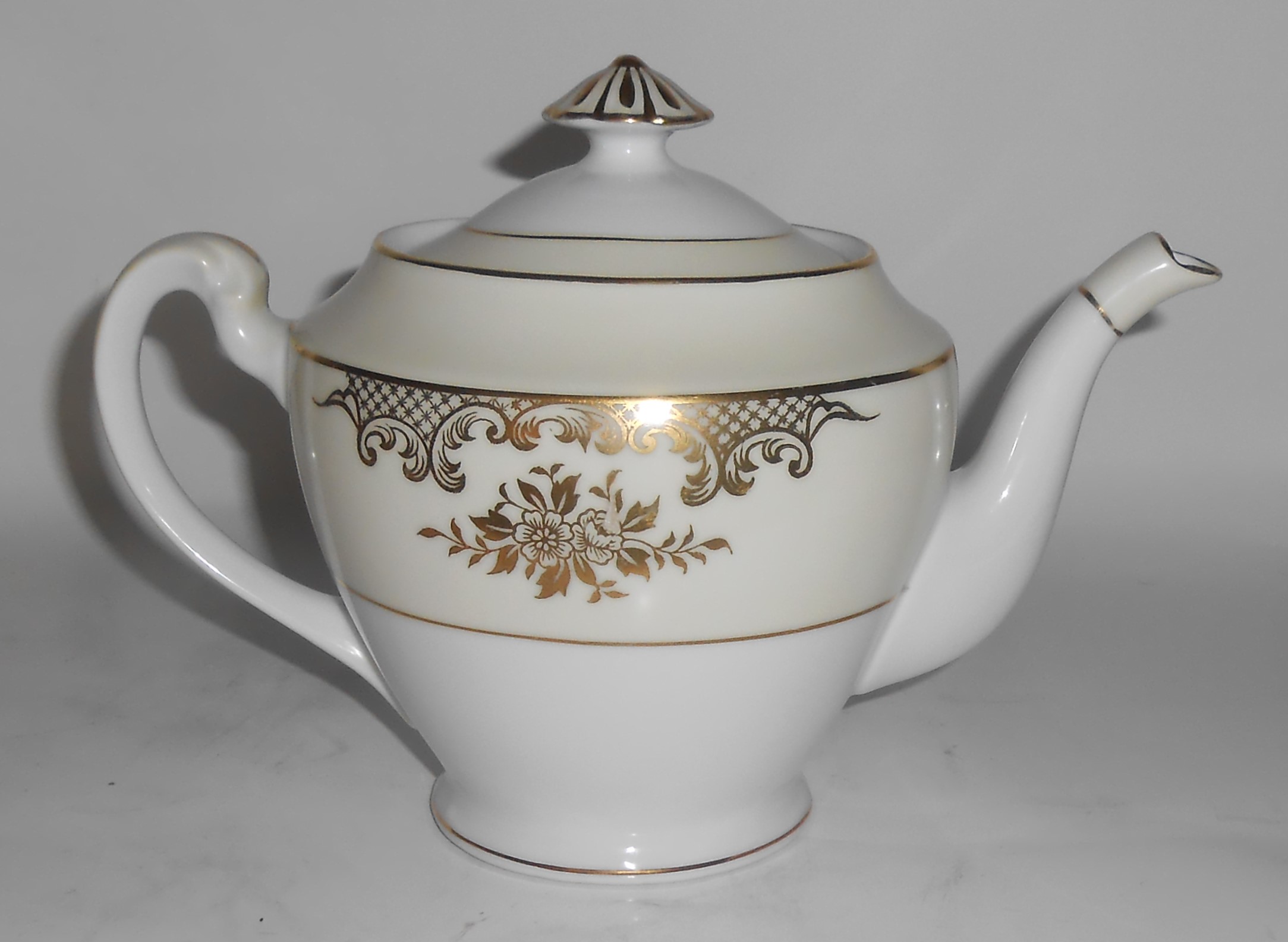 Early Noritake China N1064 Gold Demitasse Teapot
